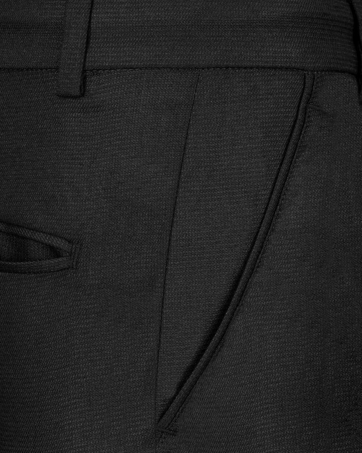Melanzane Jade Black Double Breasted Suit