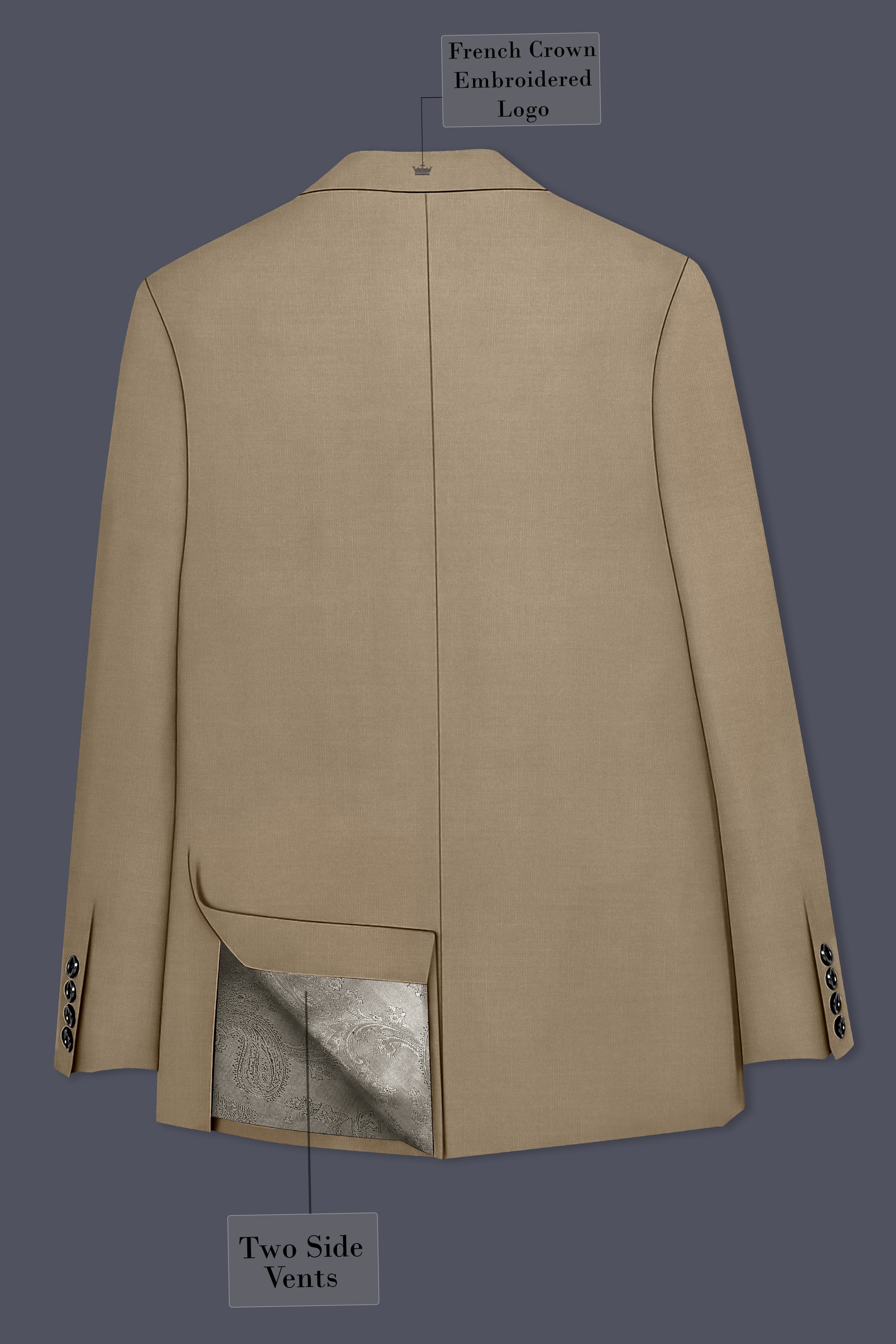 Stonewall Brown Double Breasted Suits