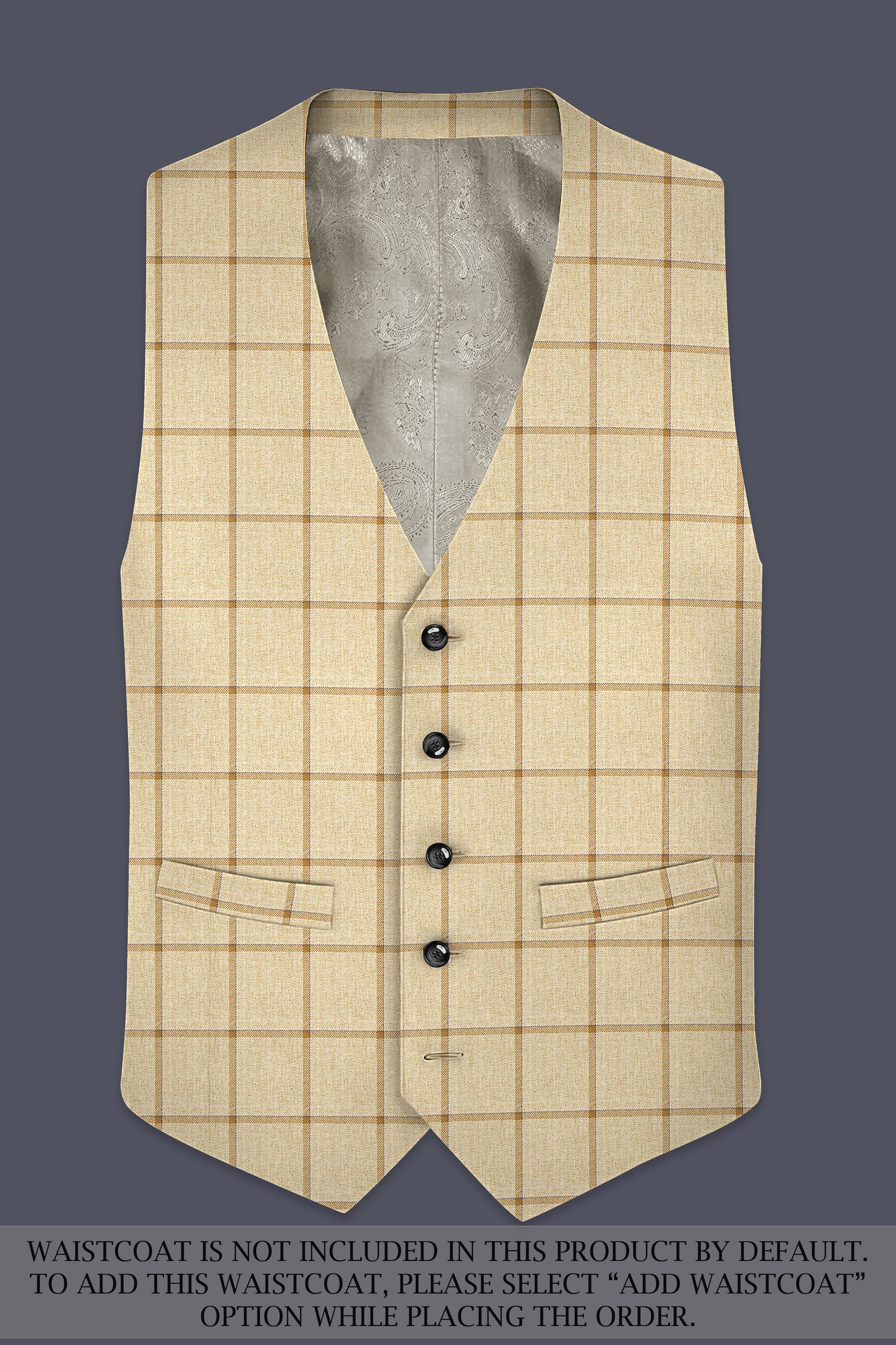 Rodeo Dust Brown Windowpane Double Breasted Suit