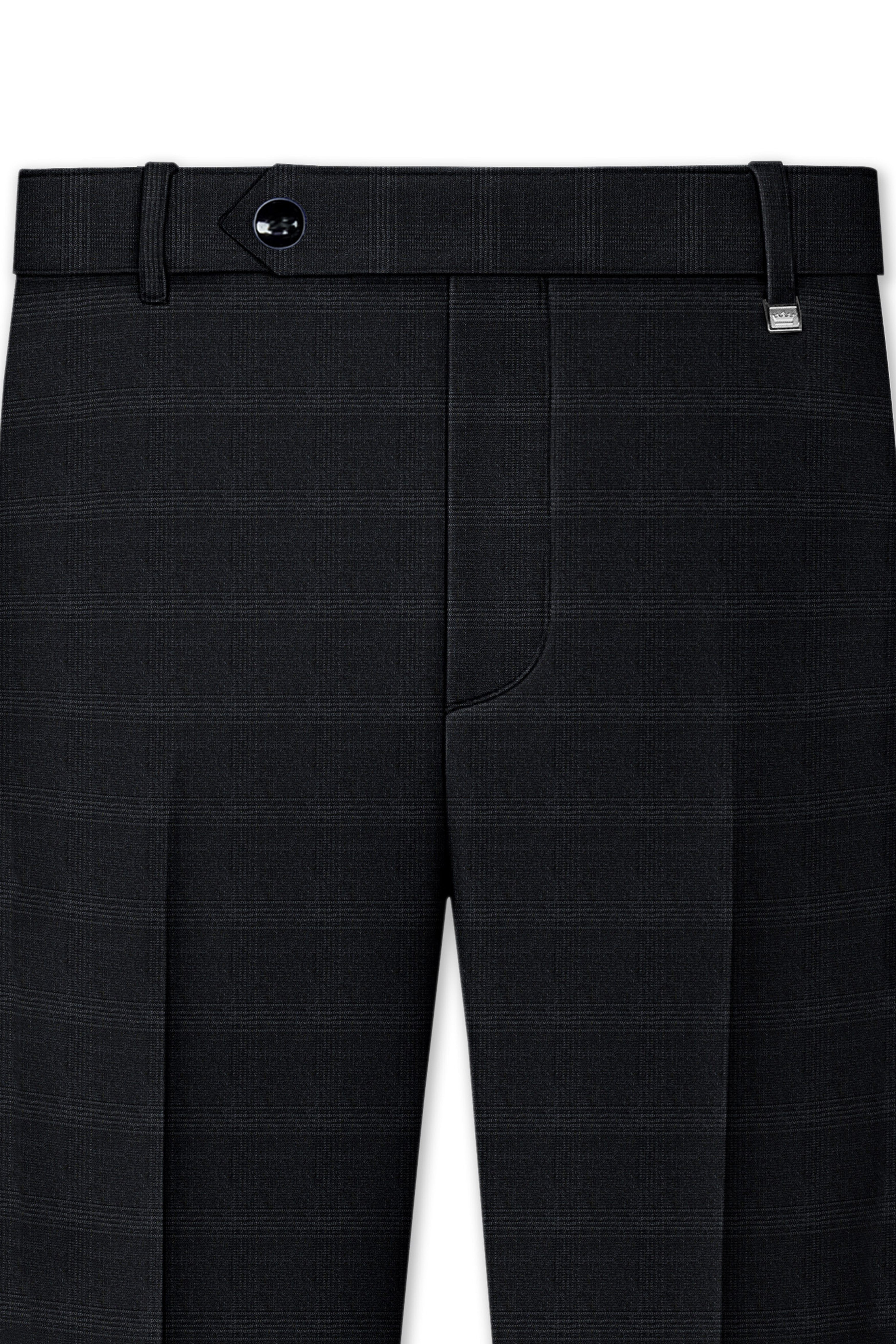 Thunder Black Plaid Single Breasted Suit