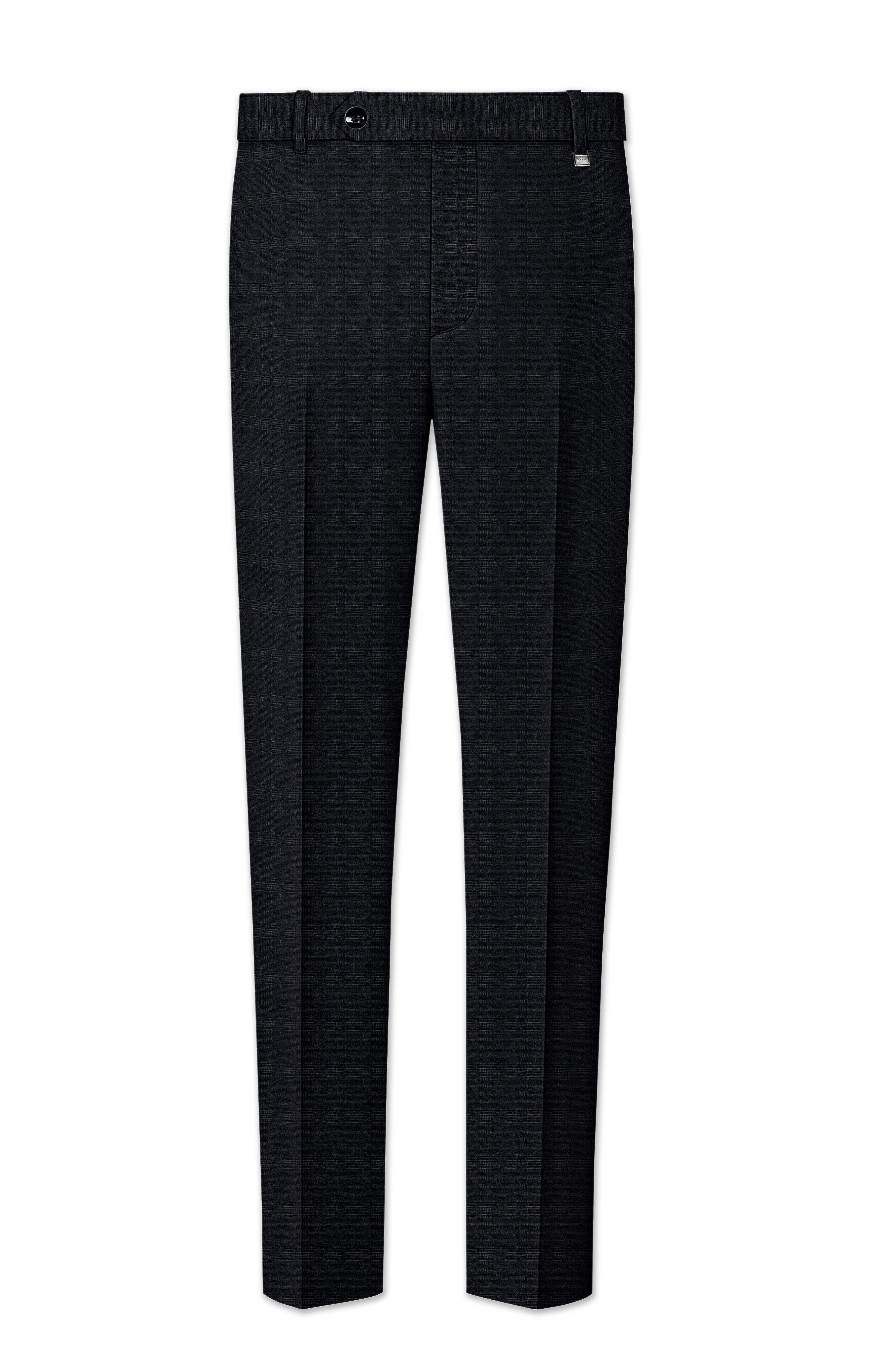 Thunder Black Plaid Single Breasted Suit