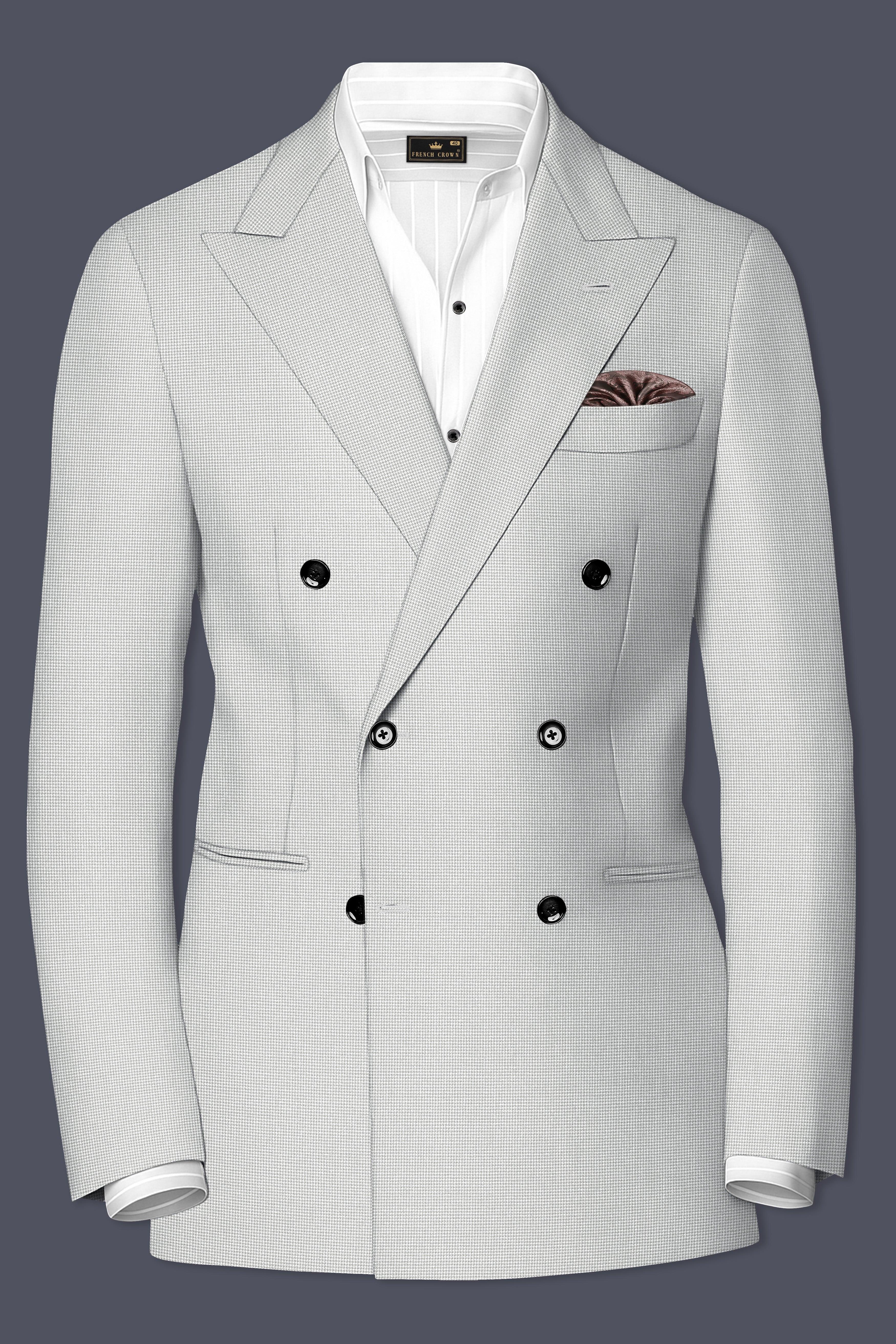 Pale Slate Gray Double Breasted Suit