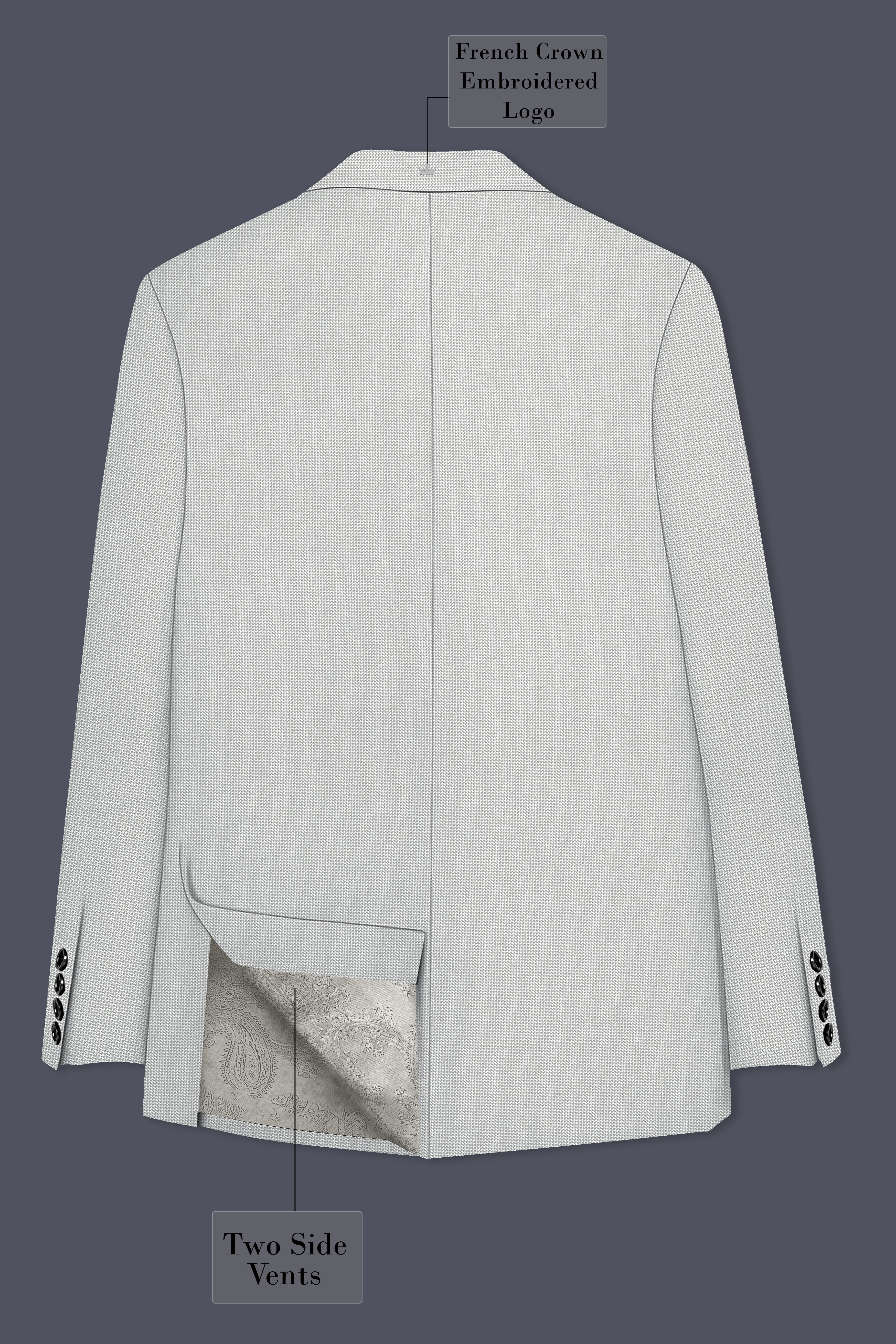 Pale Slate Gray Double Breasted Suit