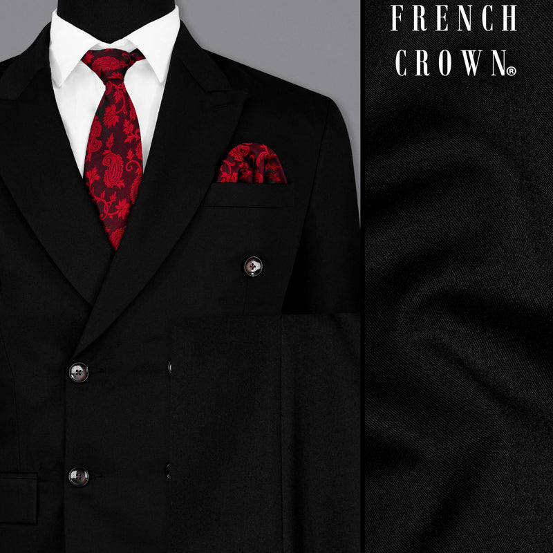 Jade Black Double Breasted Suit