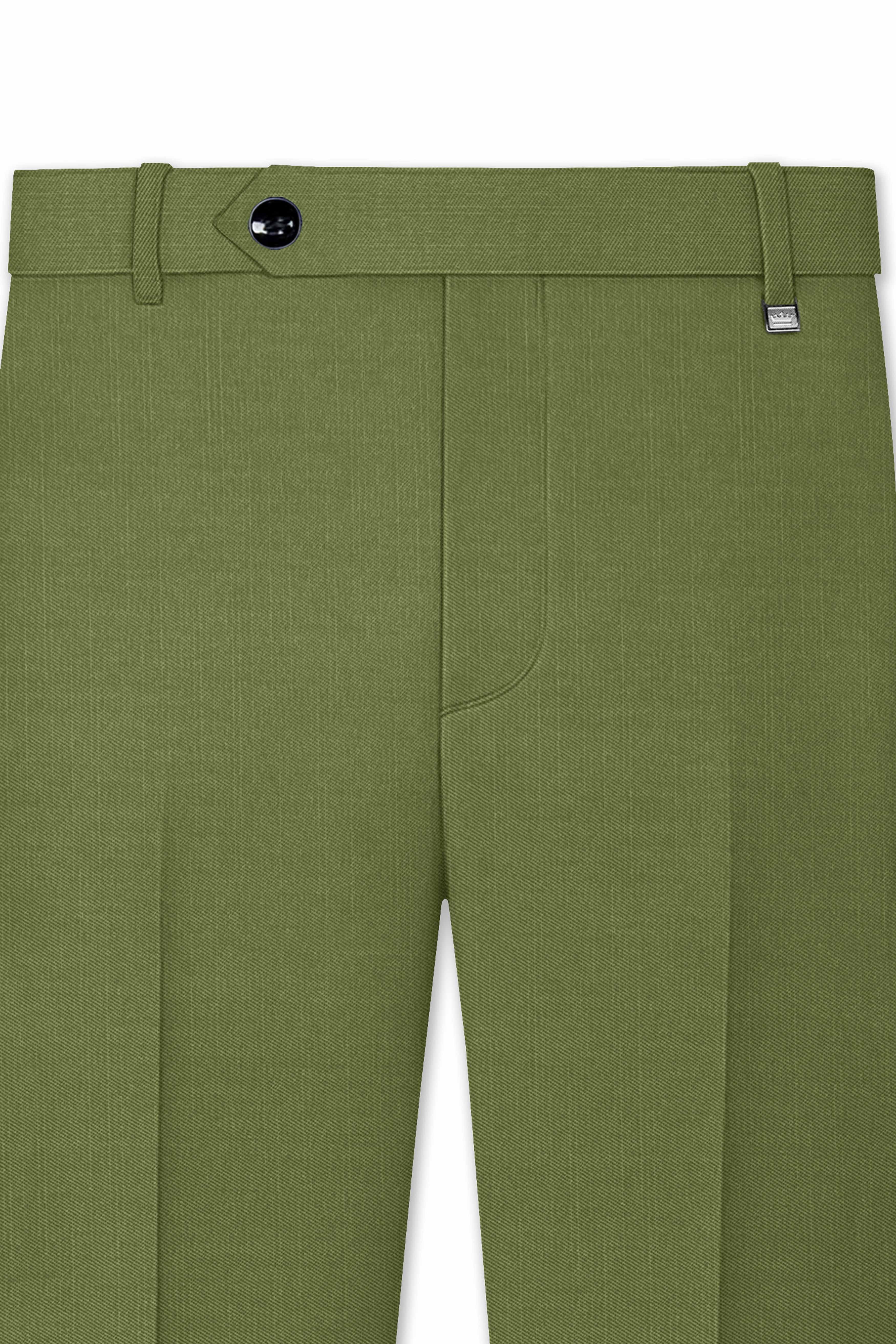 Cactus Green Cross Placket Bandhgala Suit