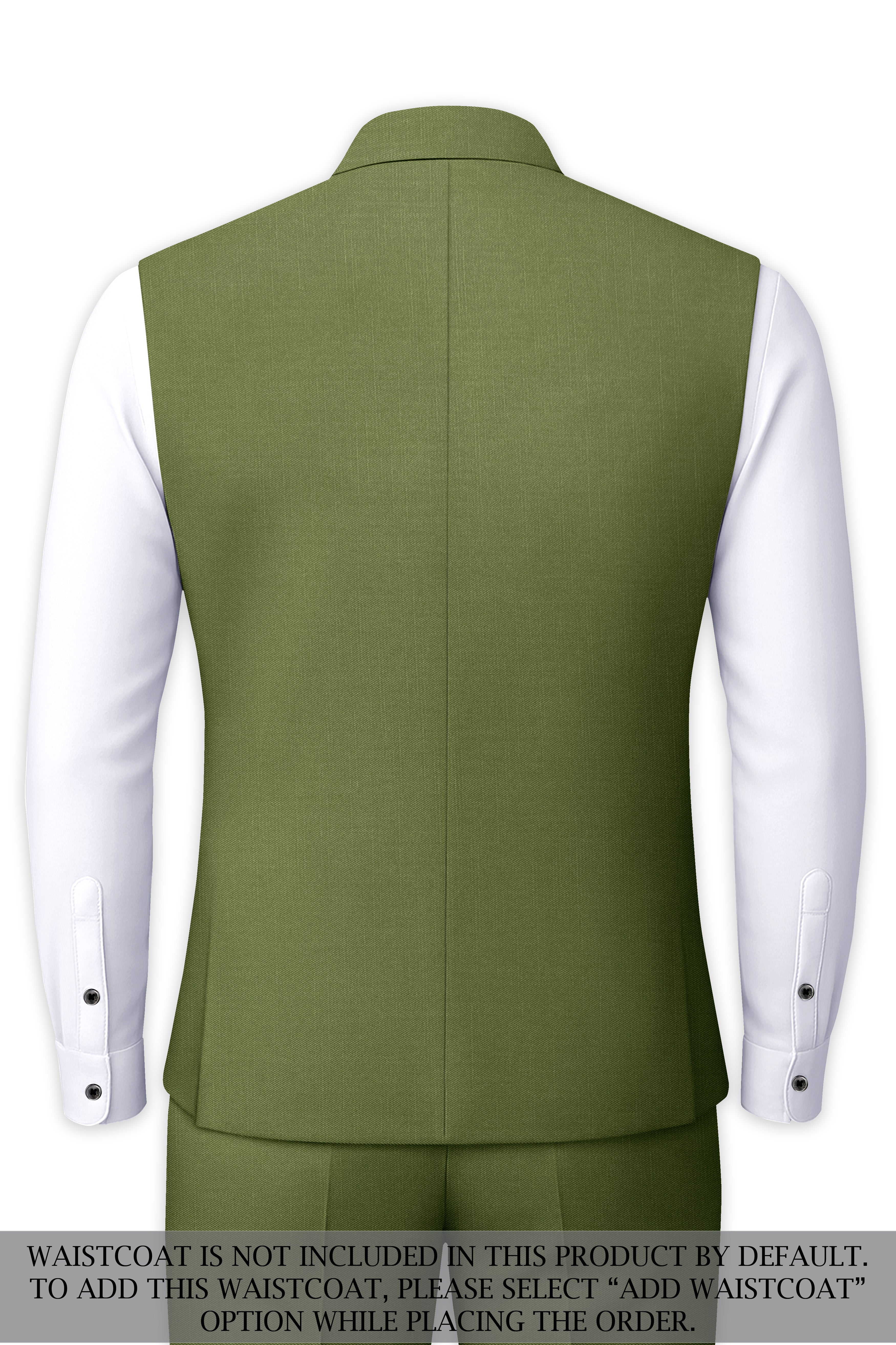 Cactus Green Cross Placket Bandhgala Suit