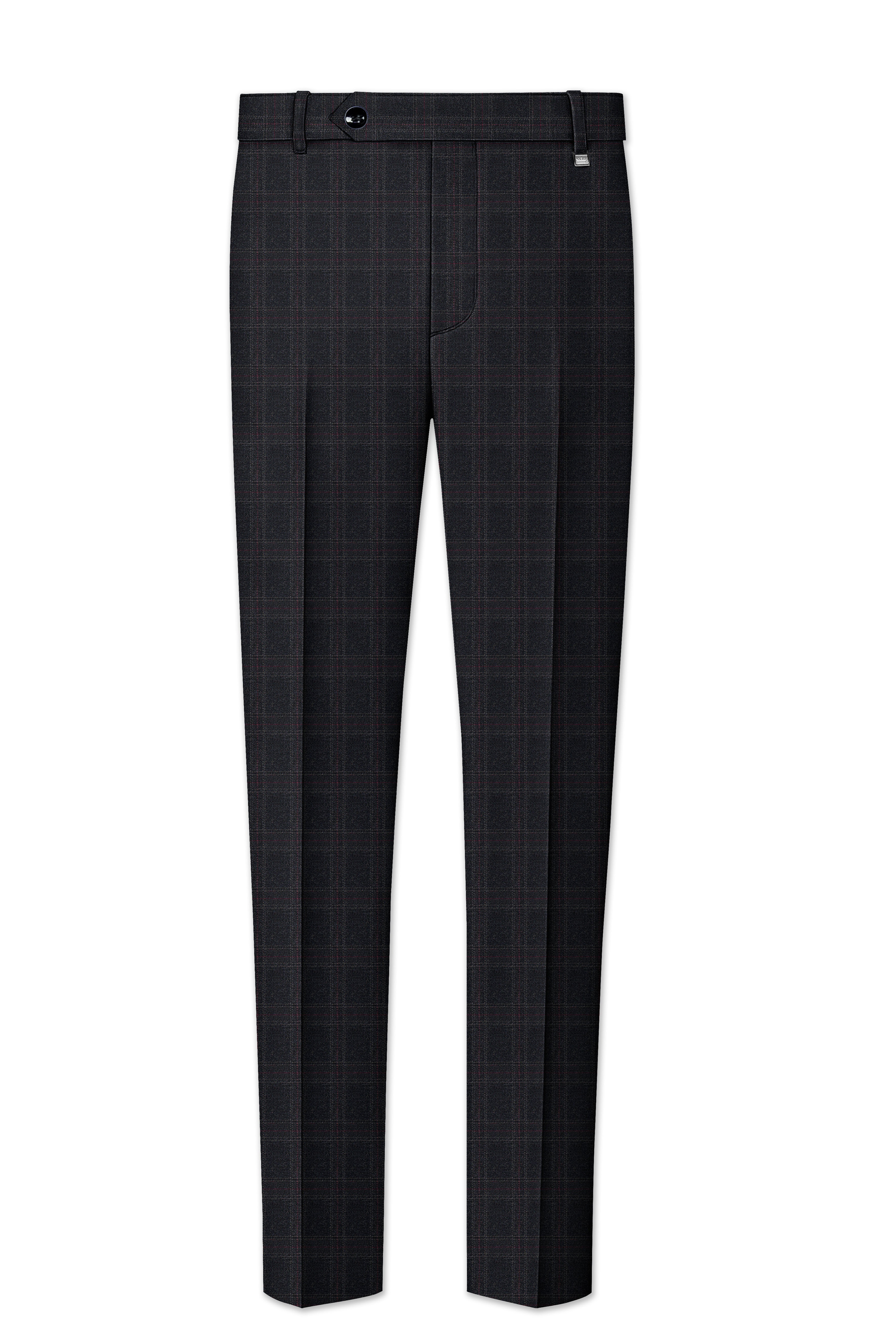 Nero Grey Subtle Plaid Single-Breasted Suit