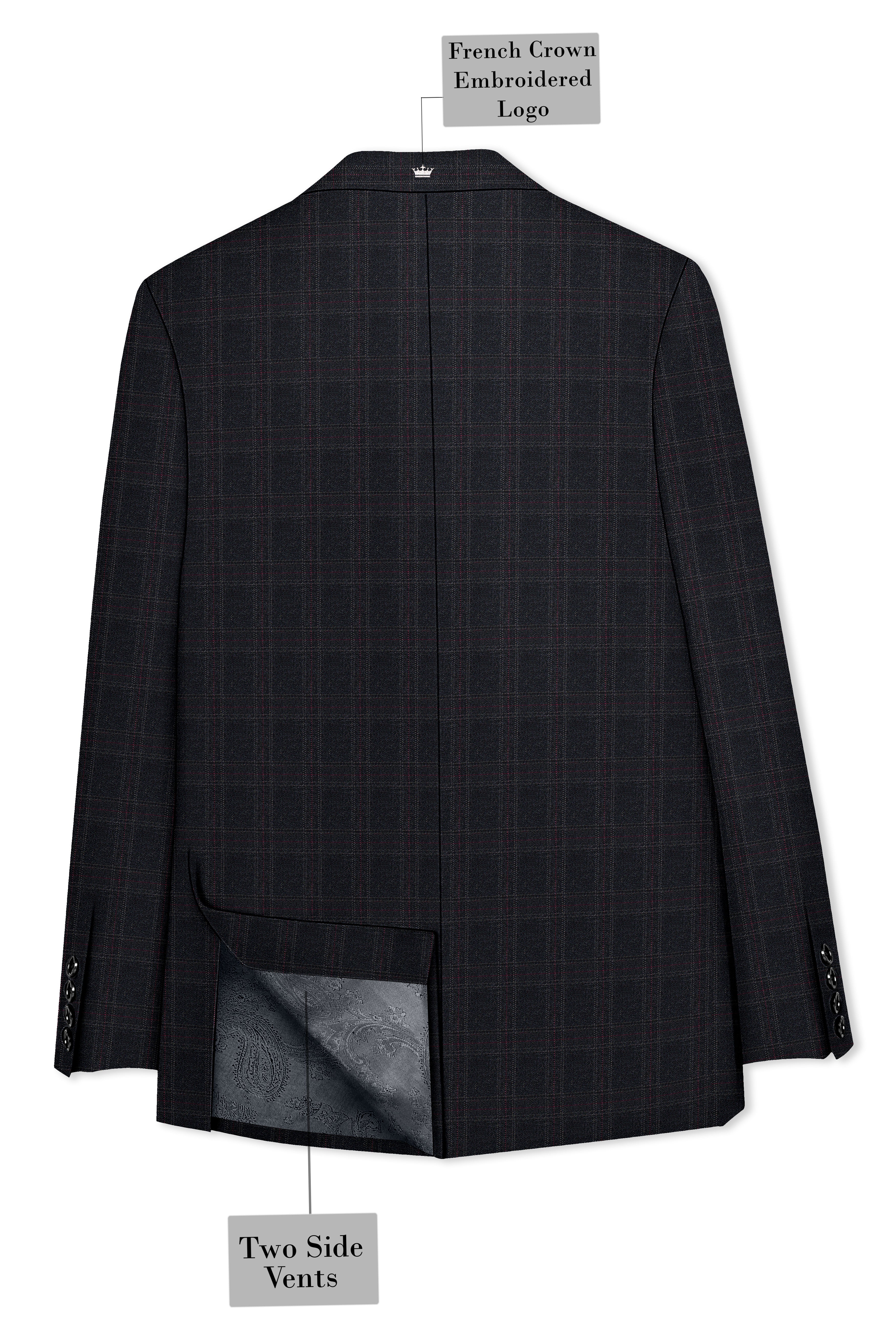 Nero Grey Subtle Plaid Single-Breasted Suit