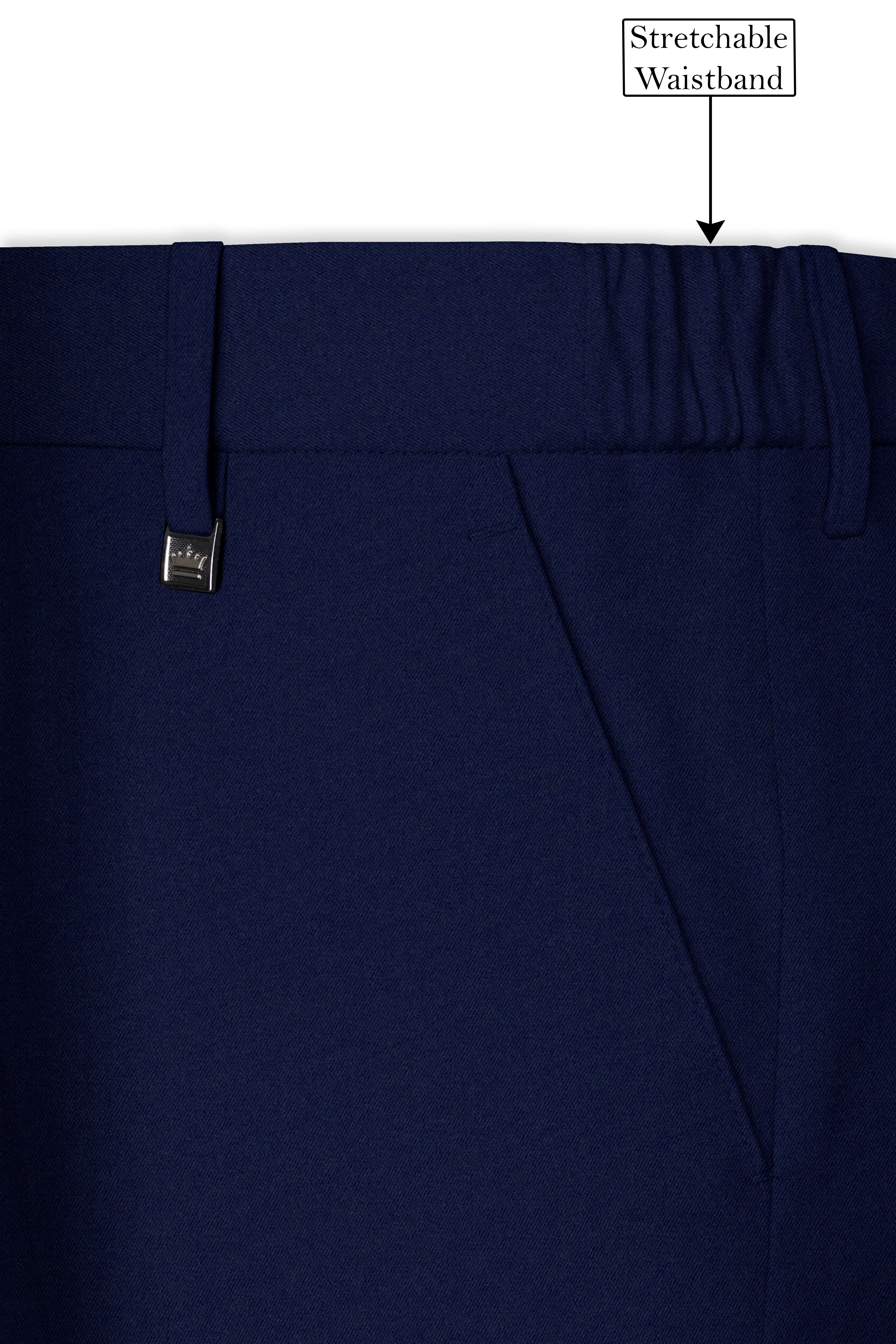 Baltic Navy Blue Wool Rich Double Breasted Sports Suit
