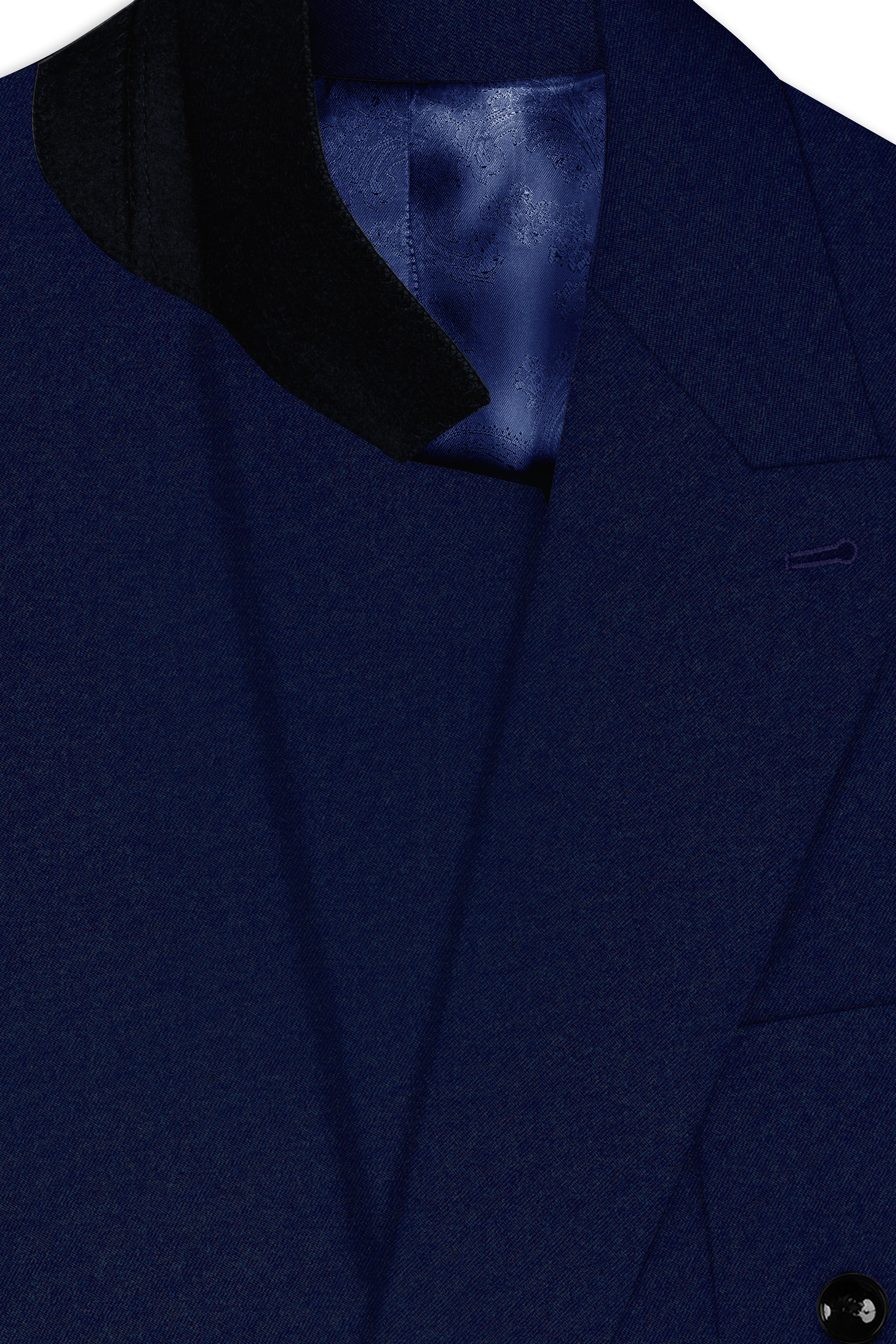 Baltic Navy Blue Wool Rich Double Breasted Sports Suit