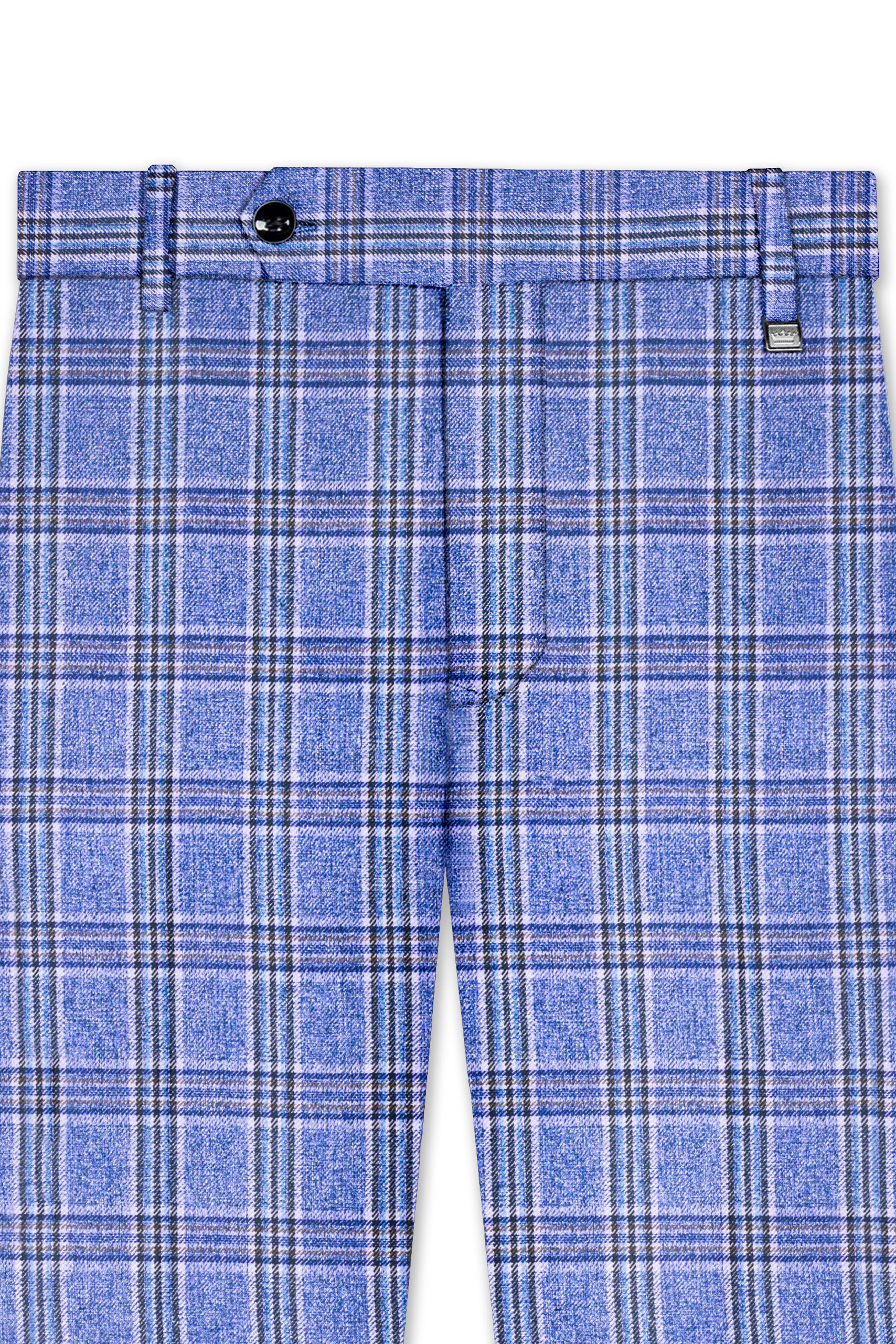Bayoux Blue Plaid Double Breasted Suit