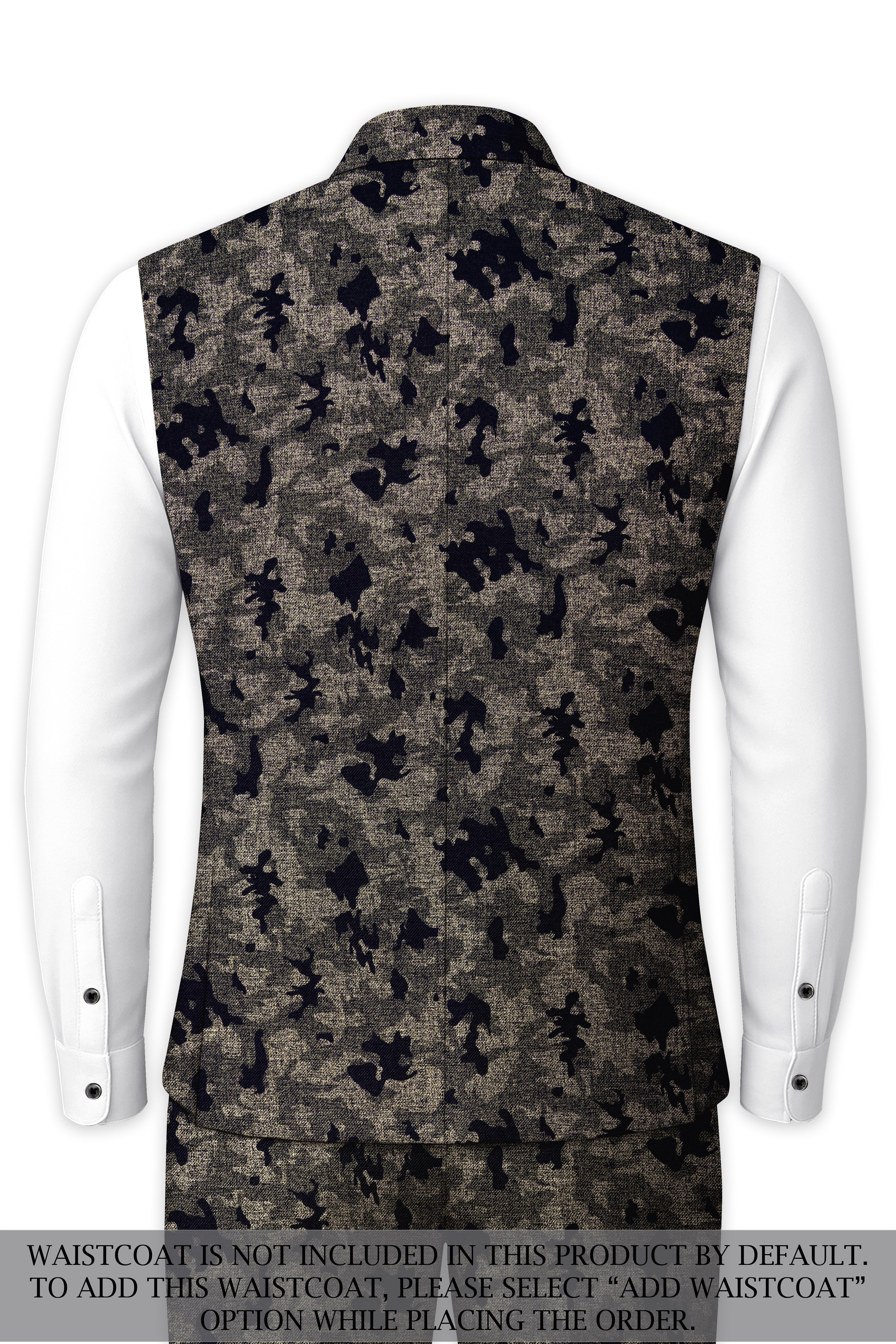 Tundora Brown with Jade Black Ditsy Textured Designer Tuxedo Suit