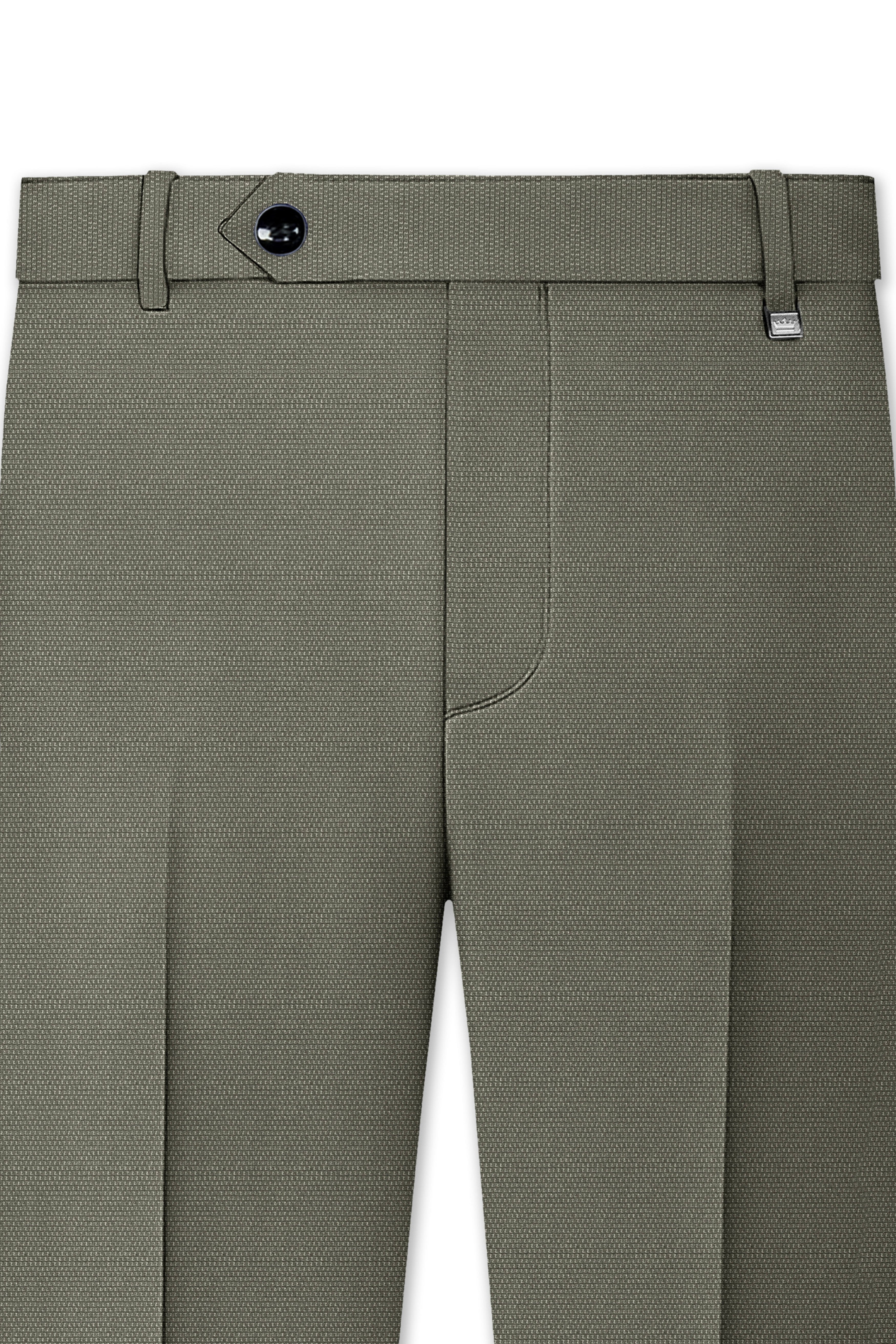 Sandstonne Green Cross Placket Bandhgala Suit