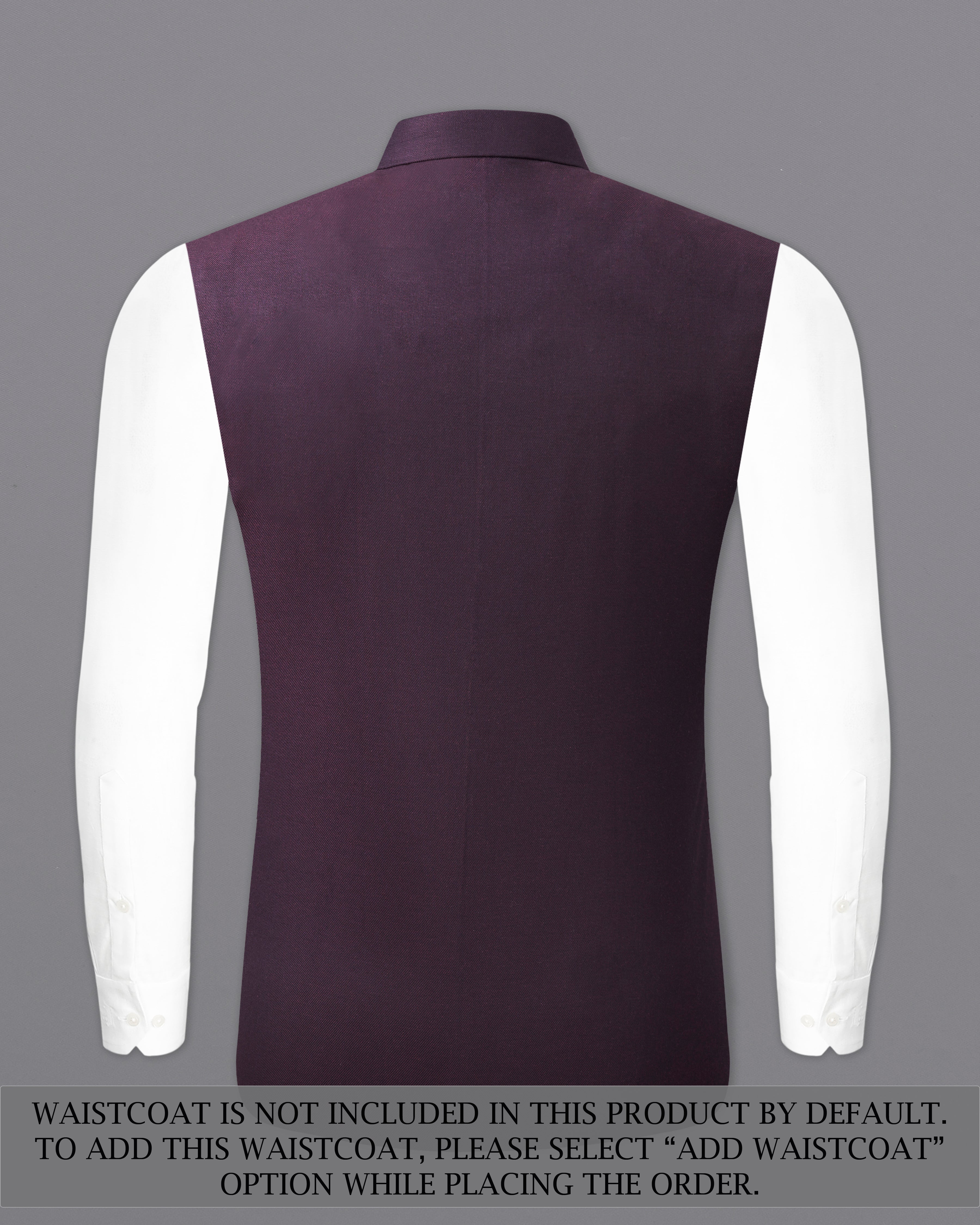 Eclipse Wine Cross Placket Bandhgala Suit