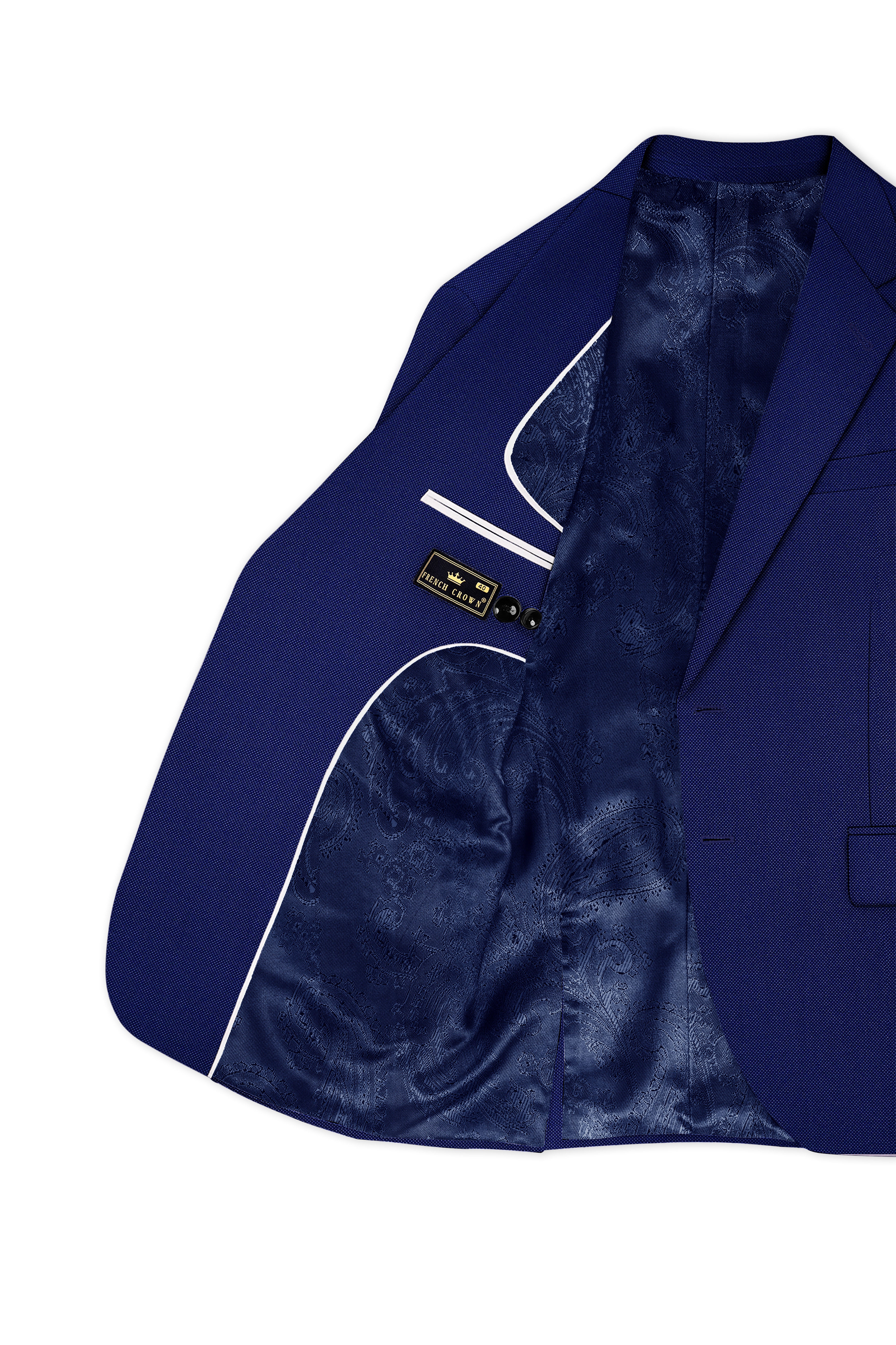 Ebony Clay Blue Single Breasted Suit