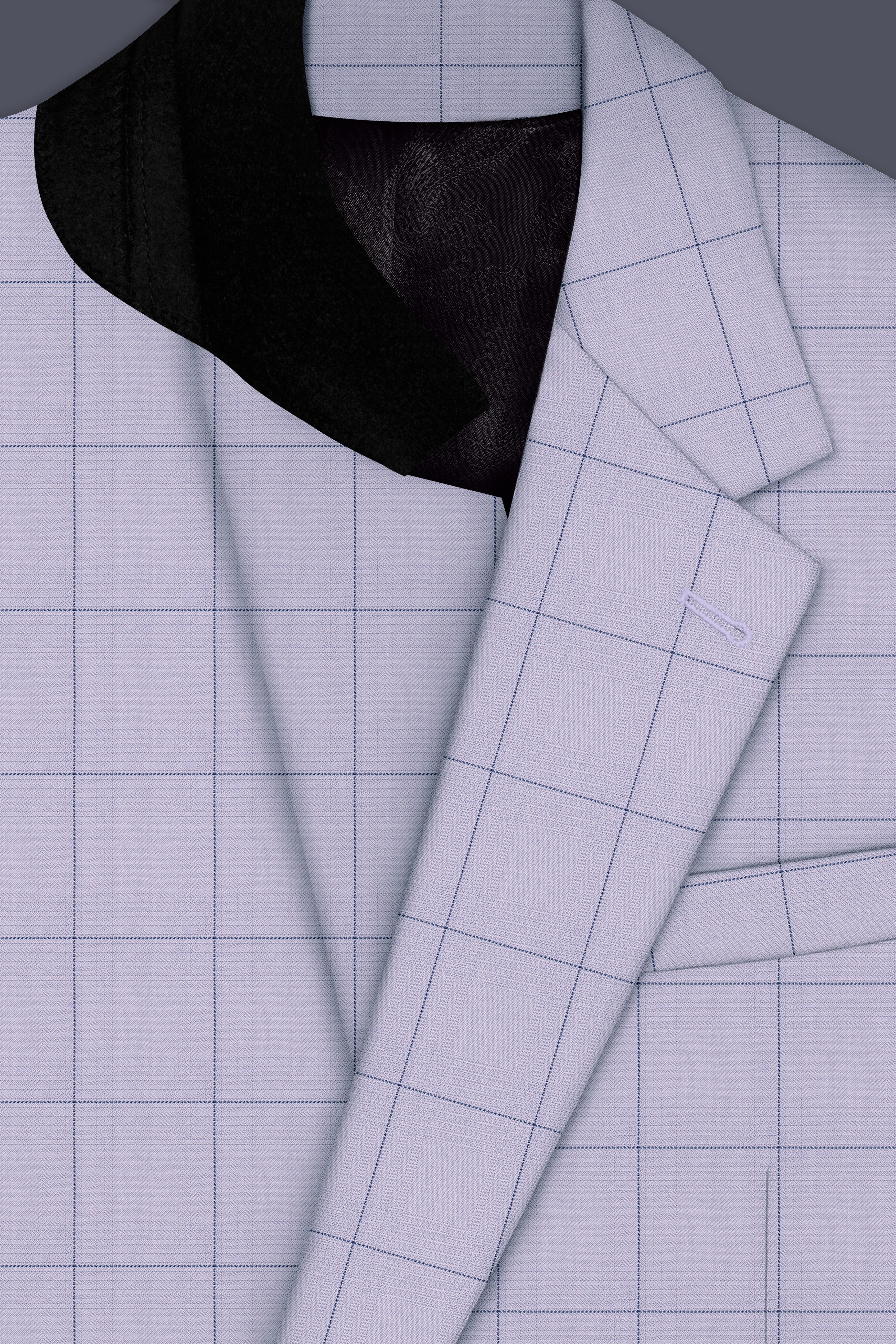 Regent Gray Windowpane Single Breasted Suit