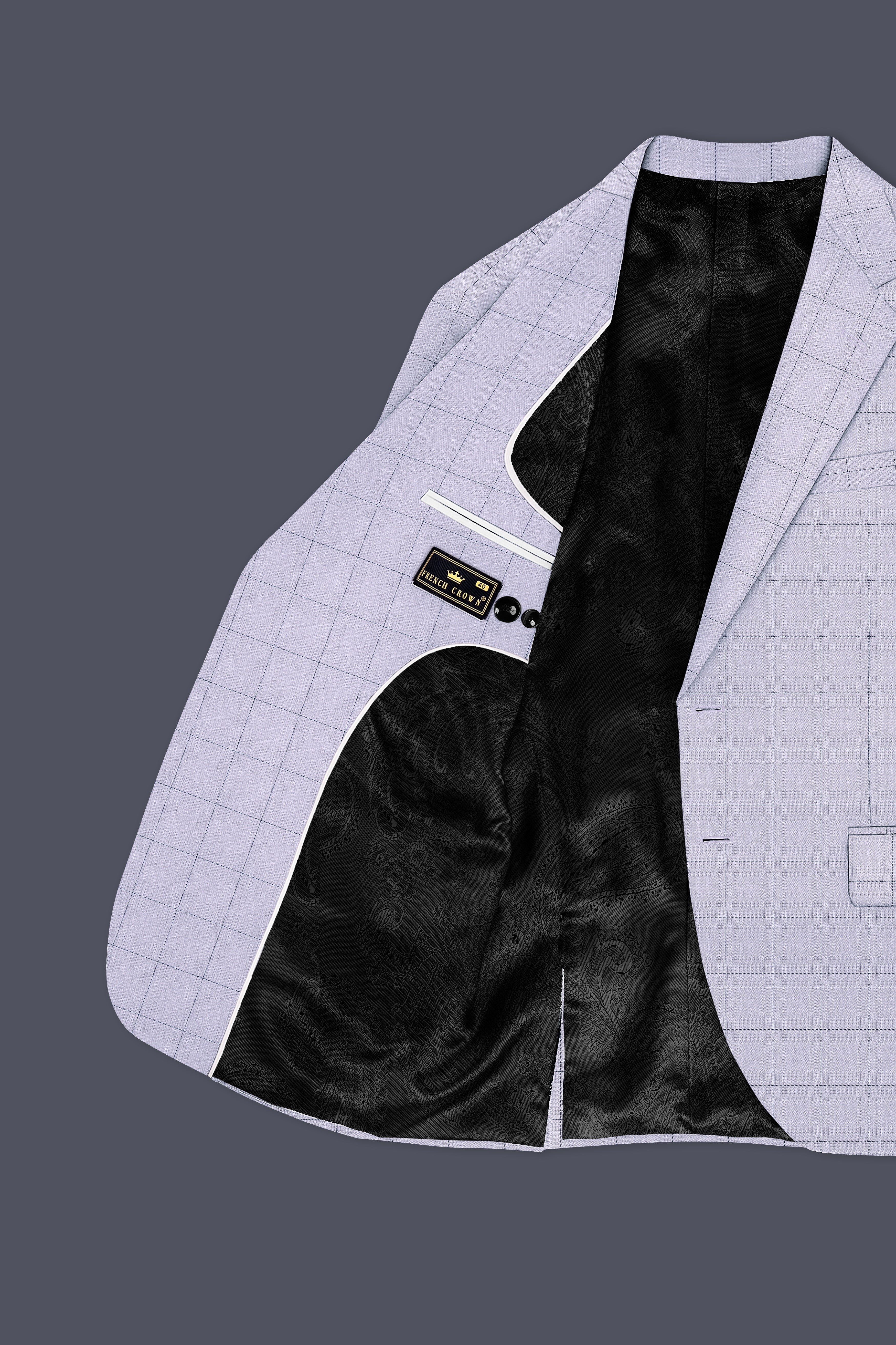 Regent Gray Windowpane Single Breasted Suit