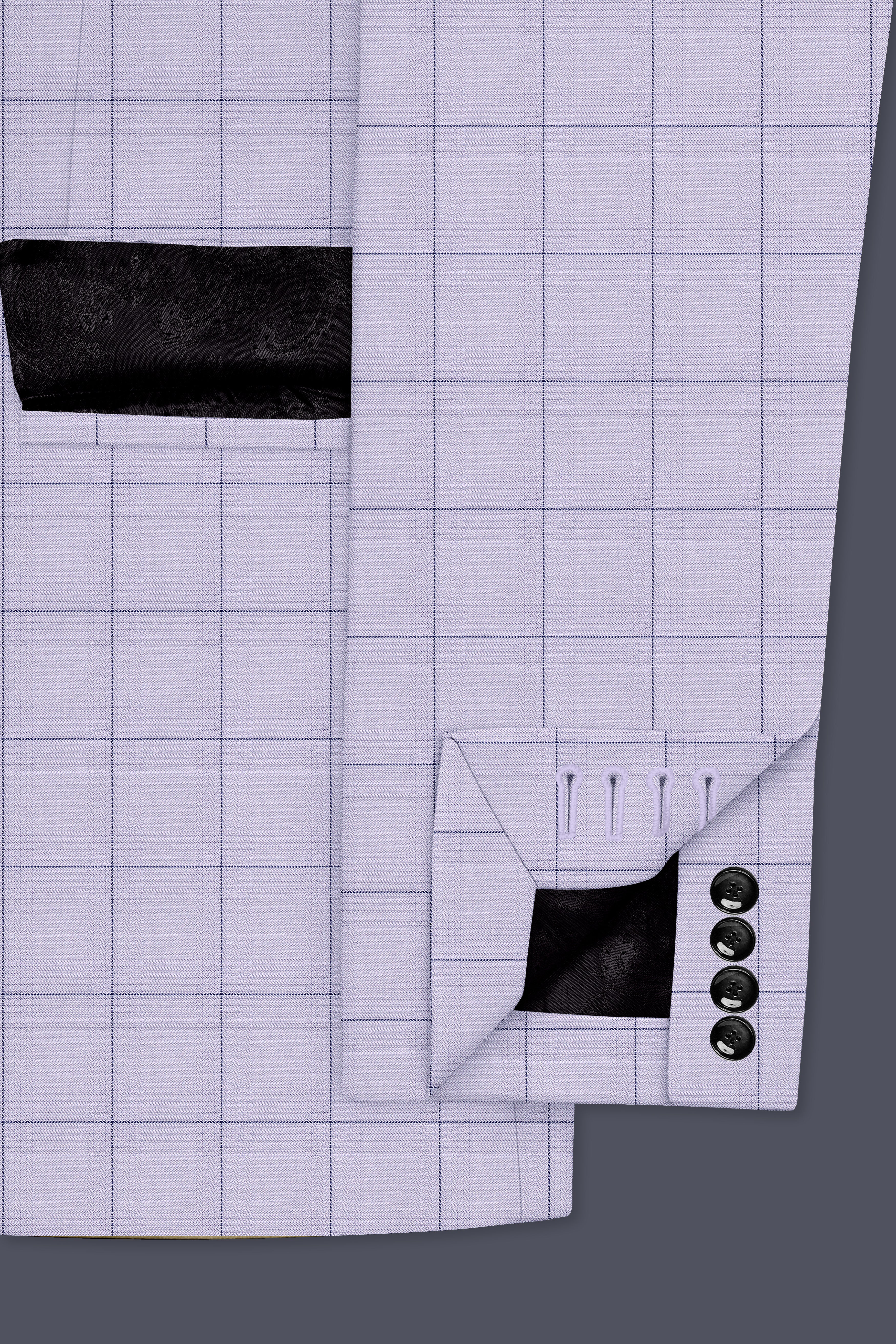 Regent Gray Windowpane Single Breasted Suit