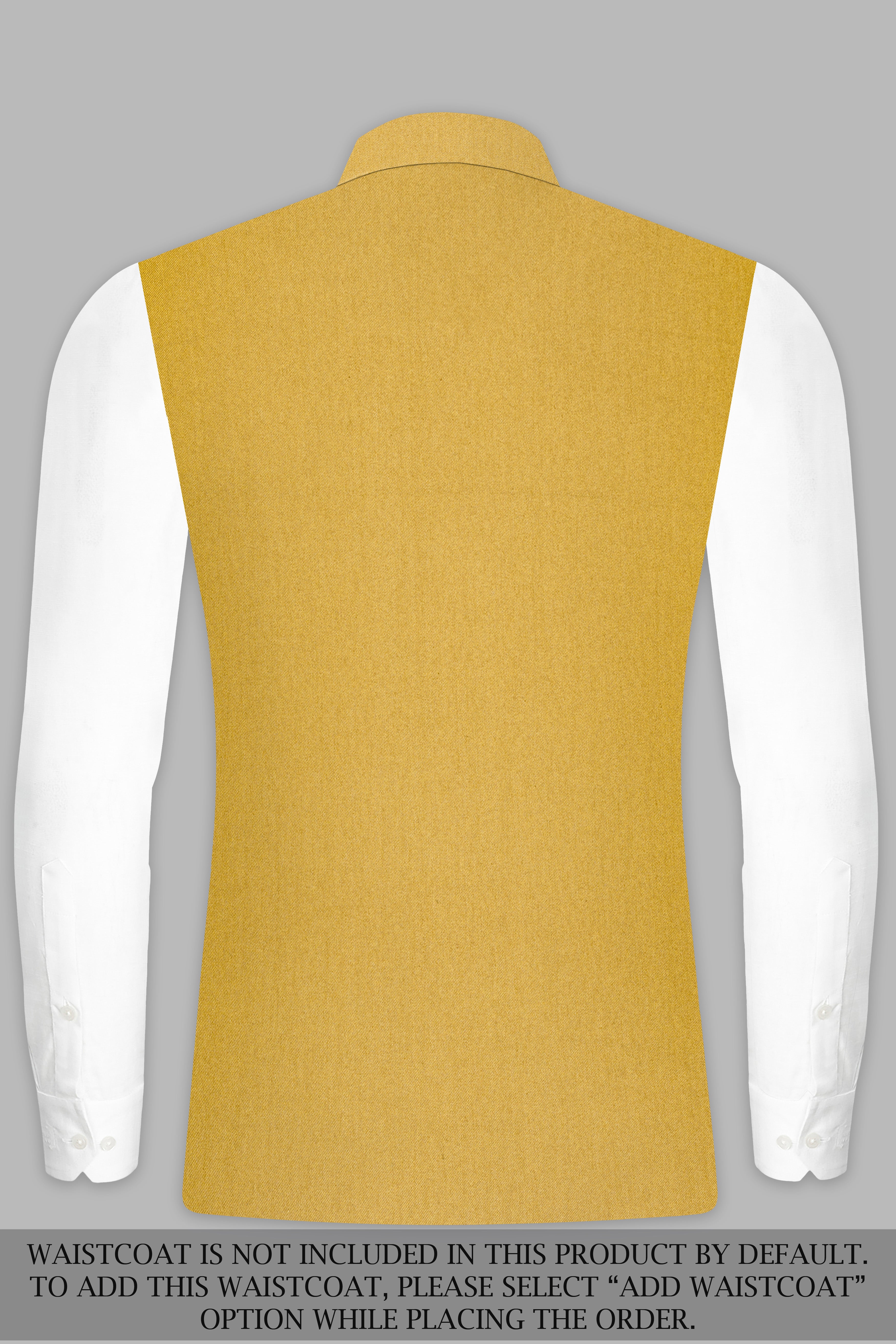 Sycamore Yellow Premium Cotton Cross Placket Bandhgala Suit