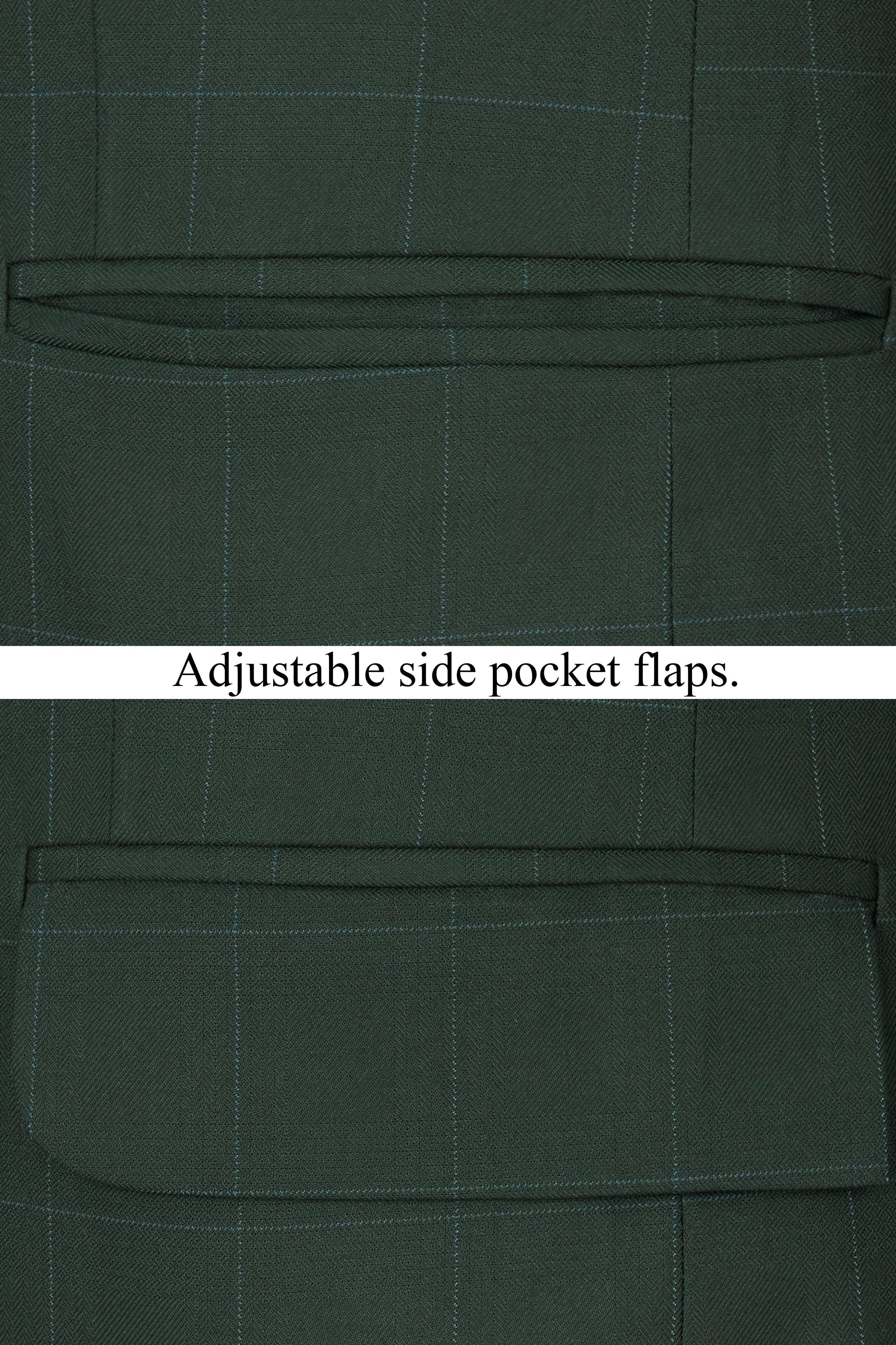 Gunmetal Green Subtle Windowpane Tuxedo Suit