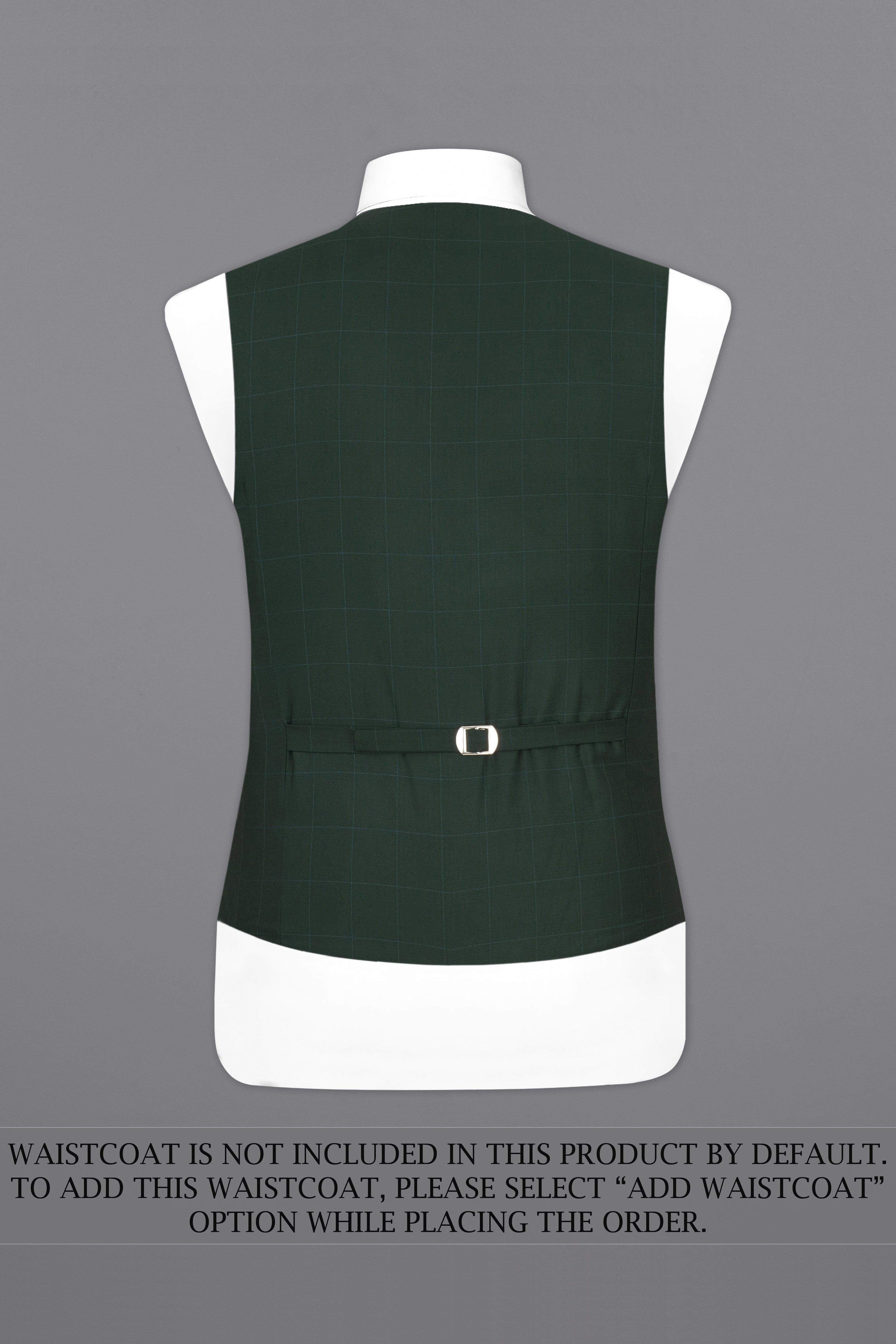 Gunmetal Green Subtle Windowpane Tuxedo Suit