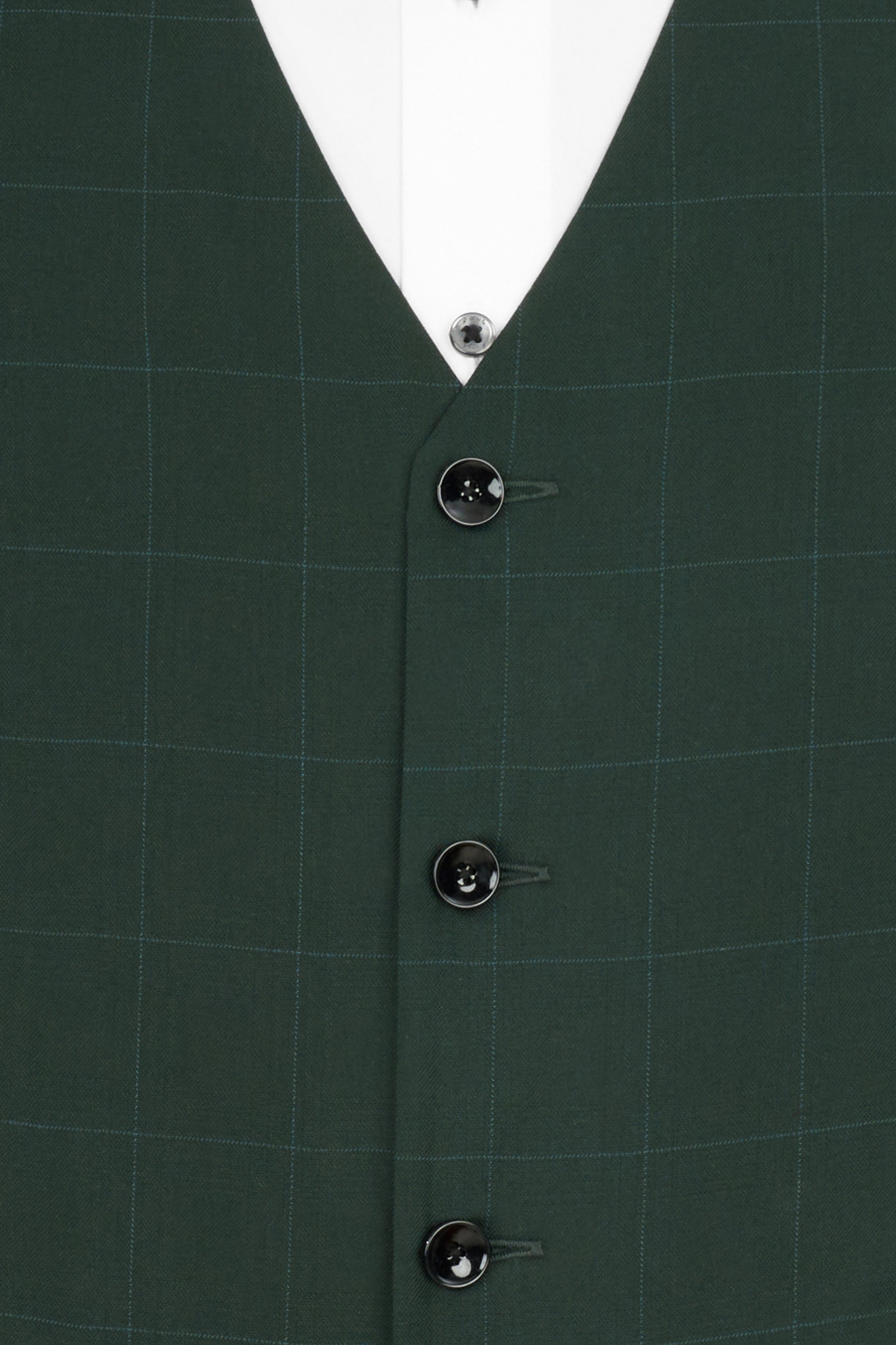 Gunmetal Green Subtle Windowpane Tuxedo Suit