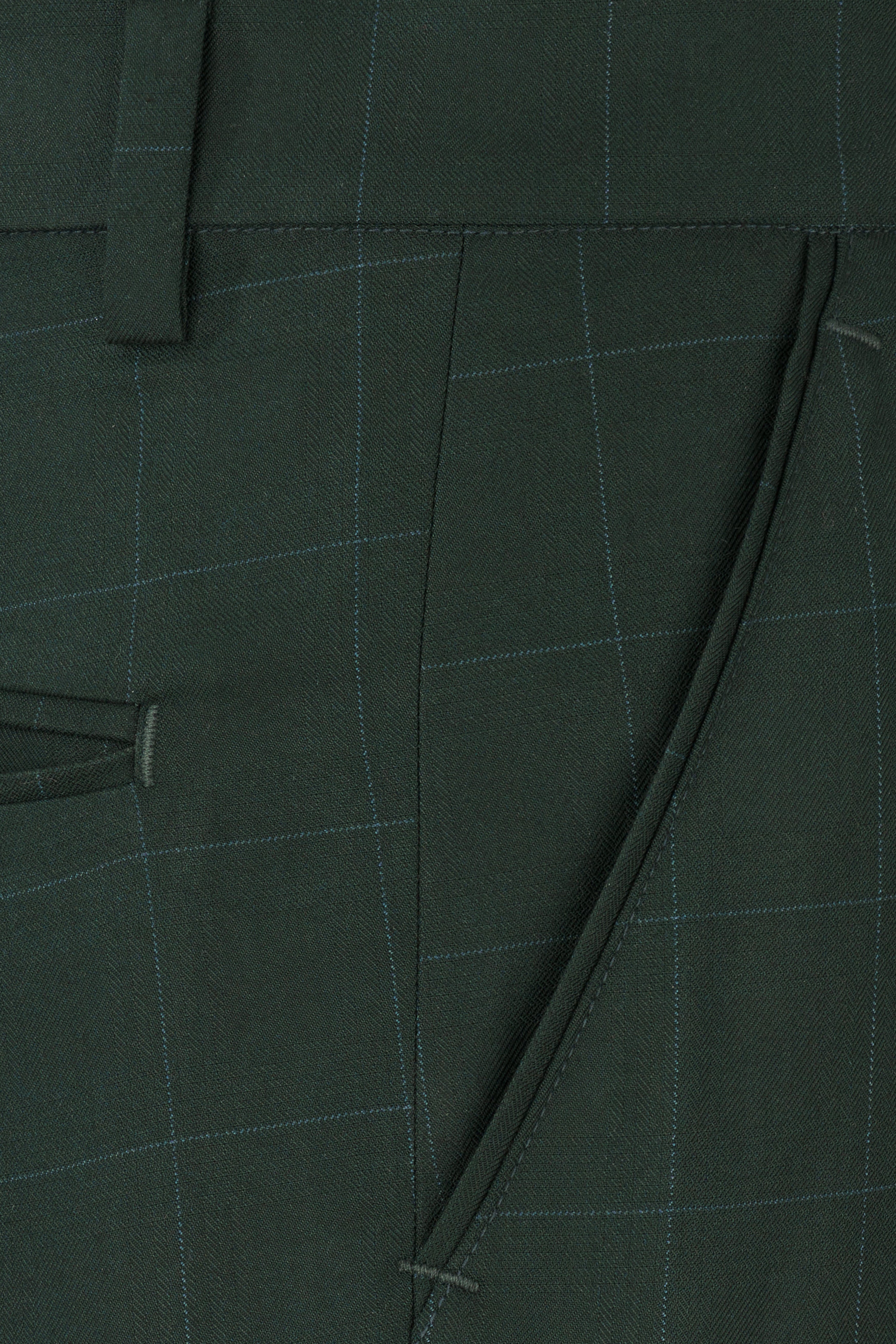 Gunmetal Green Subtle Windowpane Tuxedo Suit