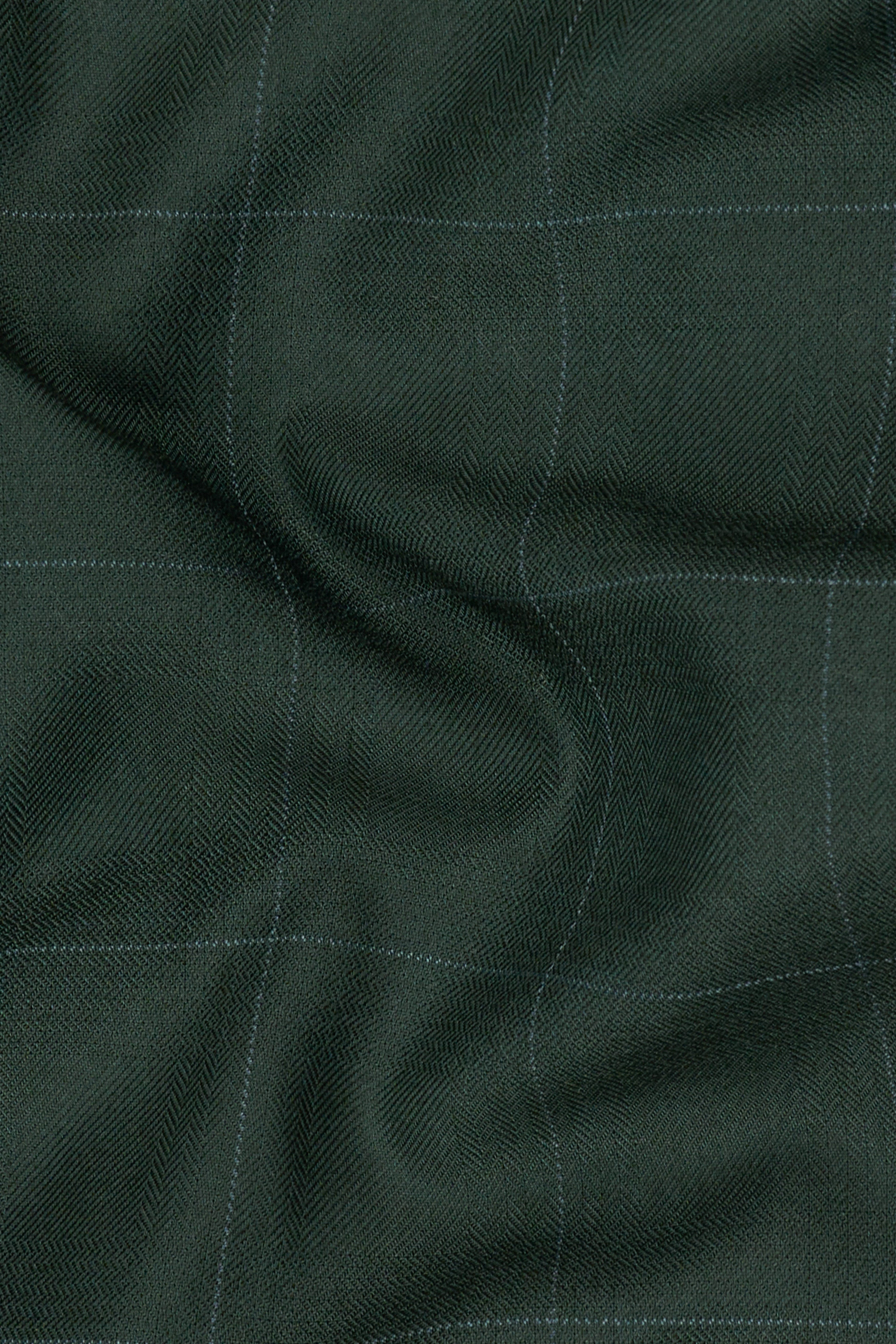 Gunmetal Green Subtle Windowpane Tuxedo Suit