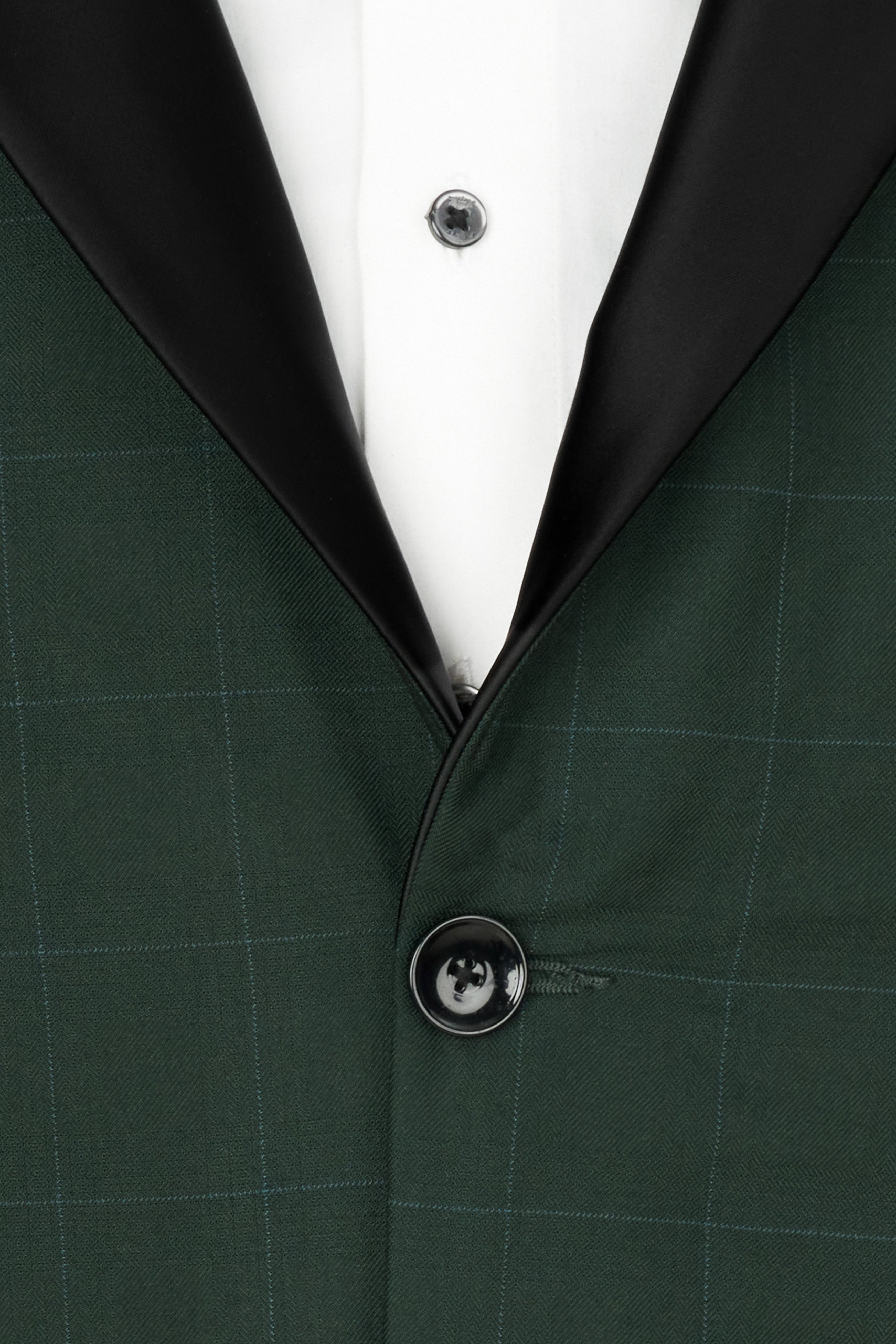 Gunmetal Green Subtle Windowpane Tuxedo Suit