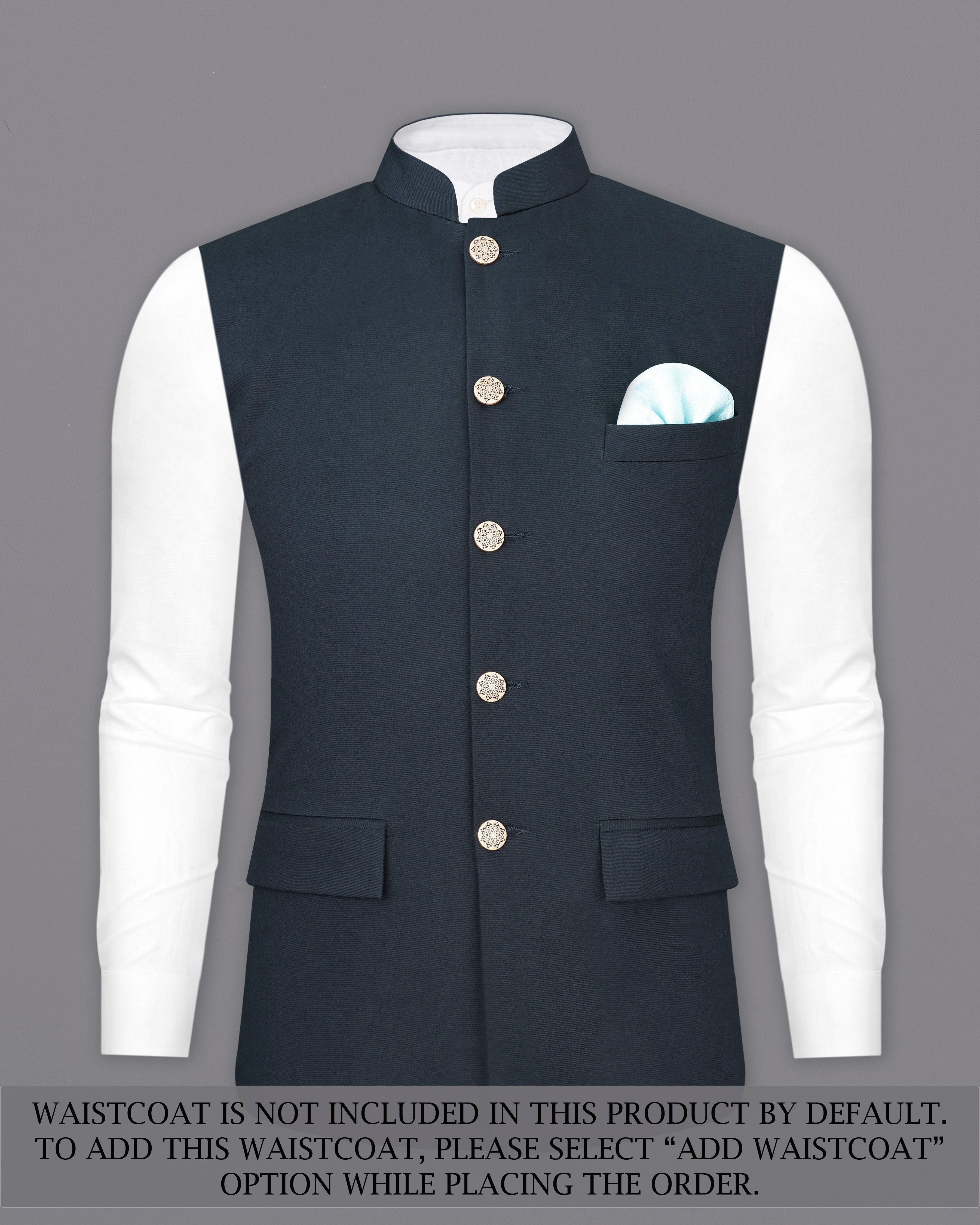 Tuna Blue Premium Cotton Bandhgala Jodhpuri Suit