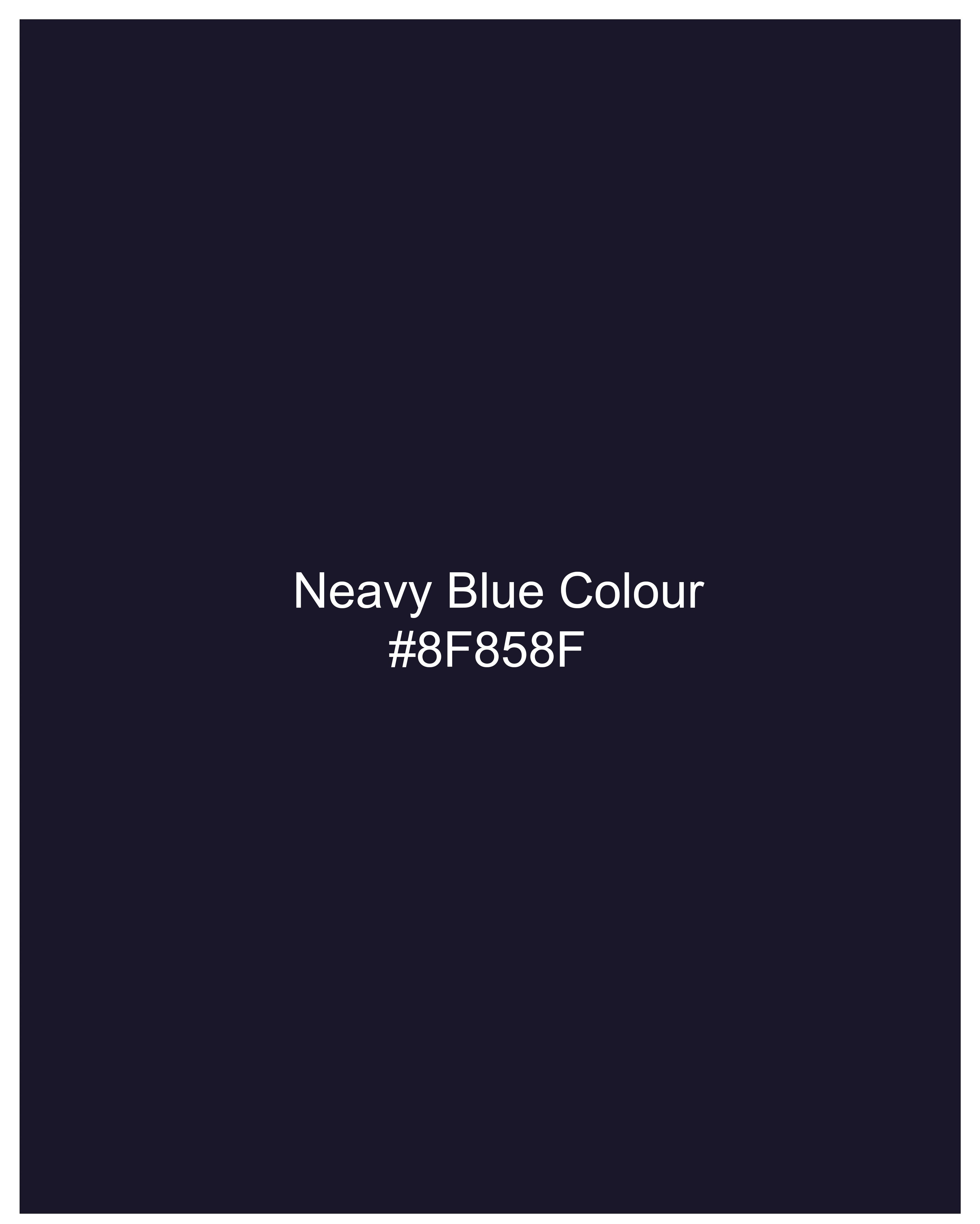 Navy Subtle Sheen Blue Bandhgala Suit