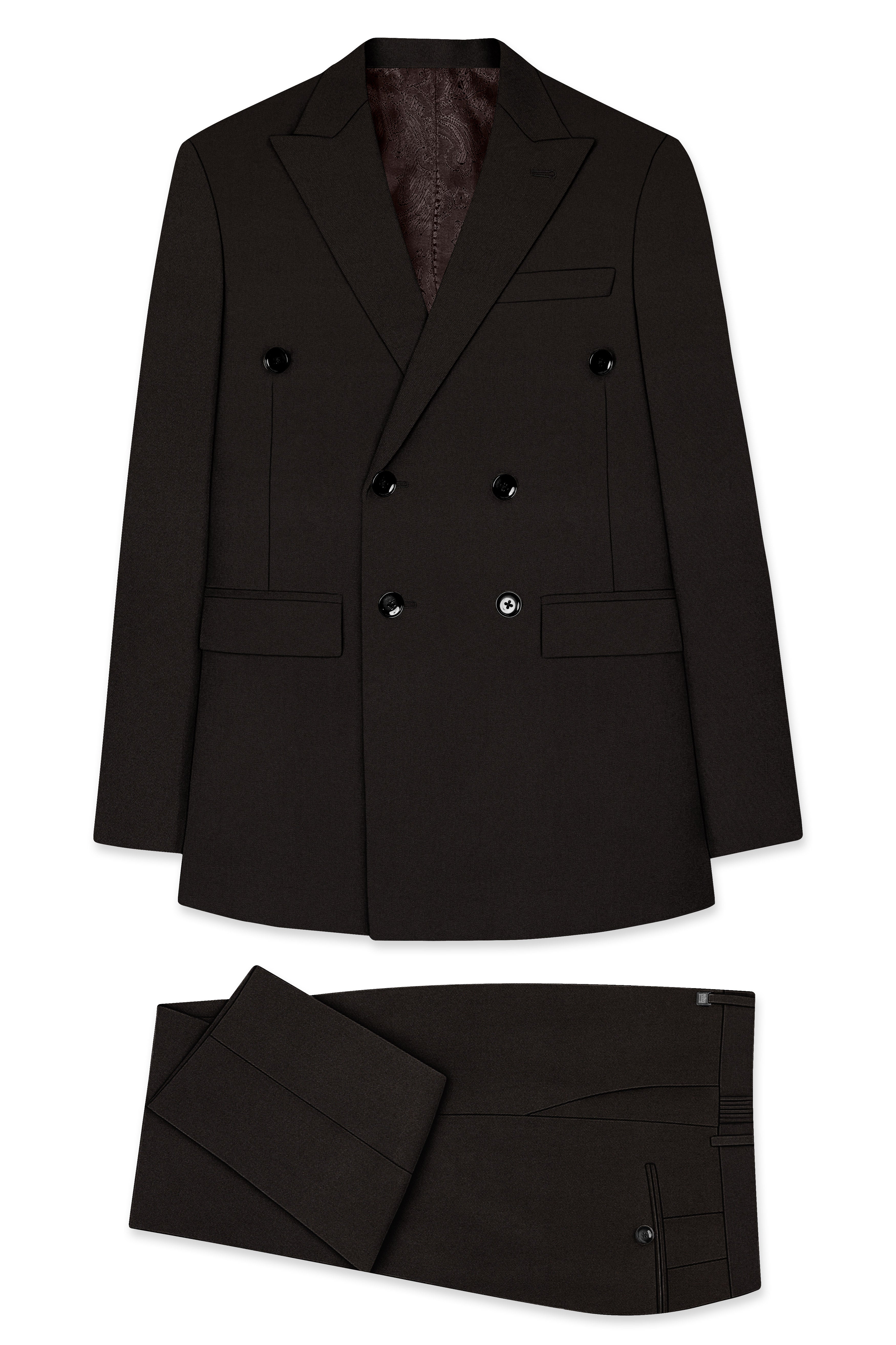 Eclipse Brown Double Breasted Suit