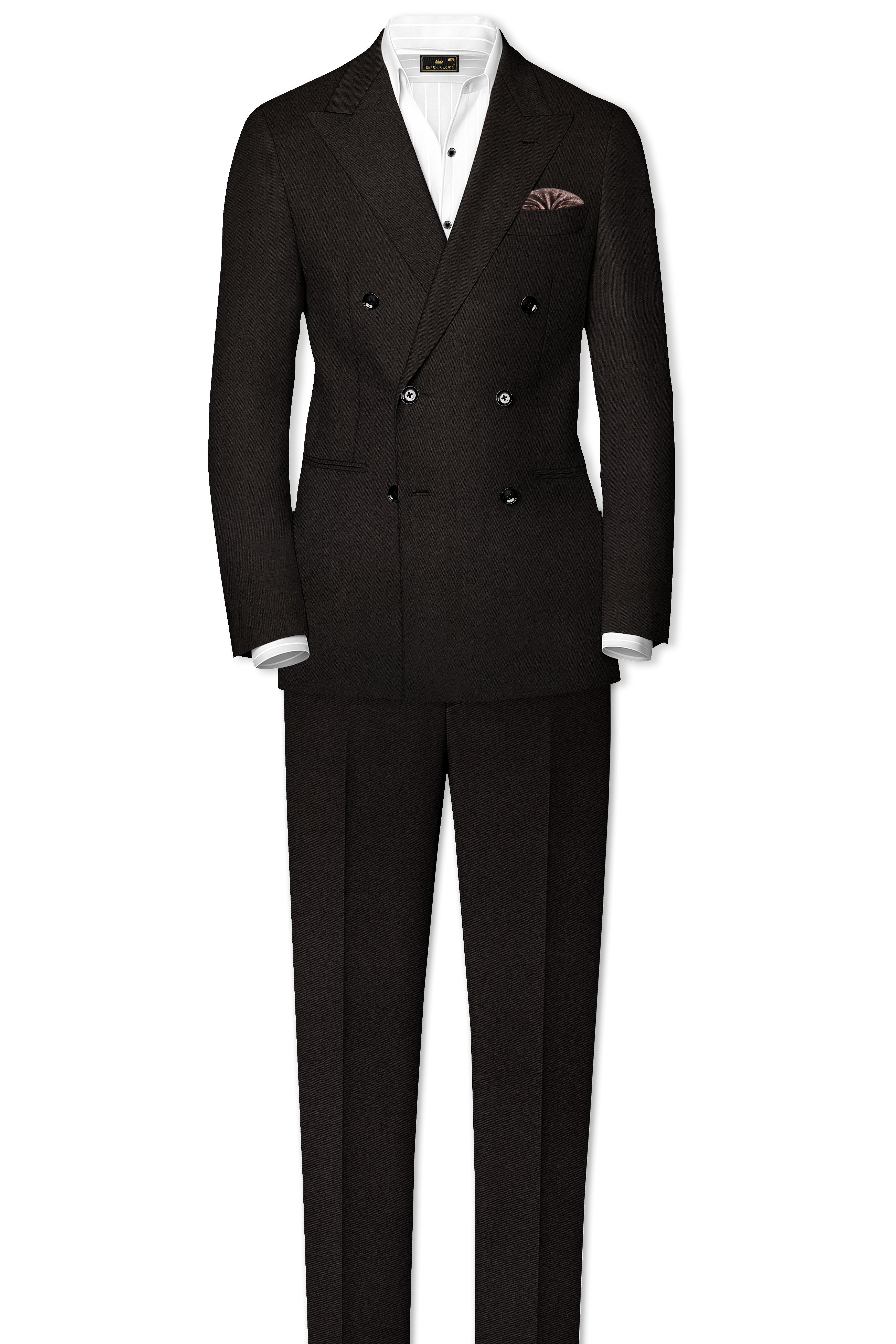 Eclipse Brown Double Breasted Suit