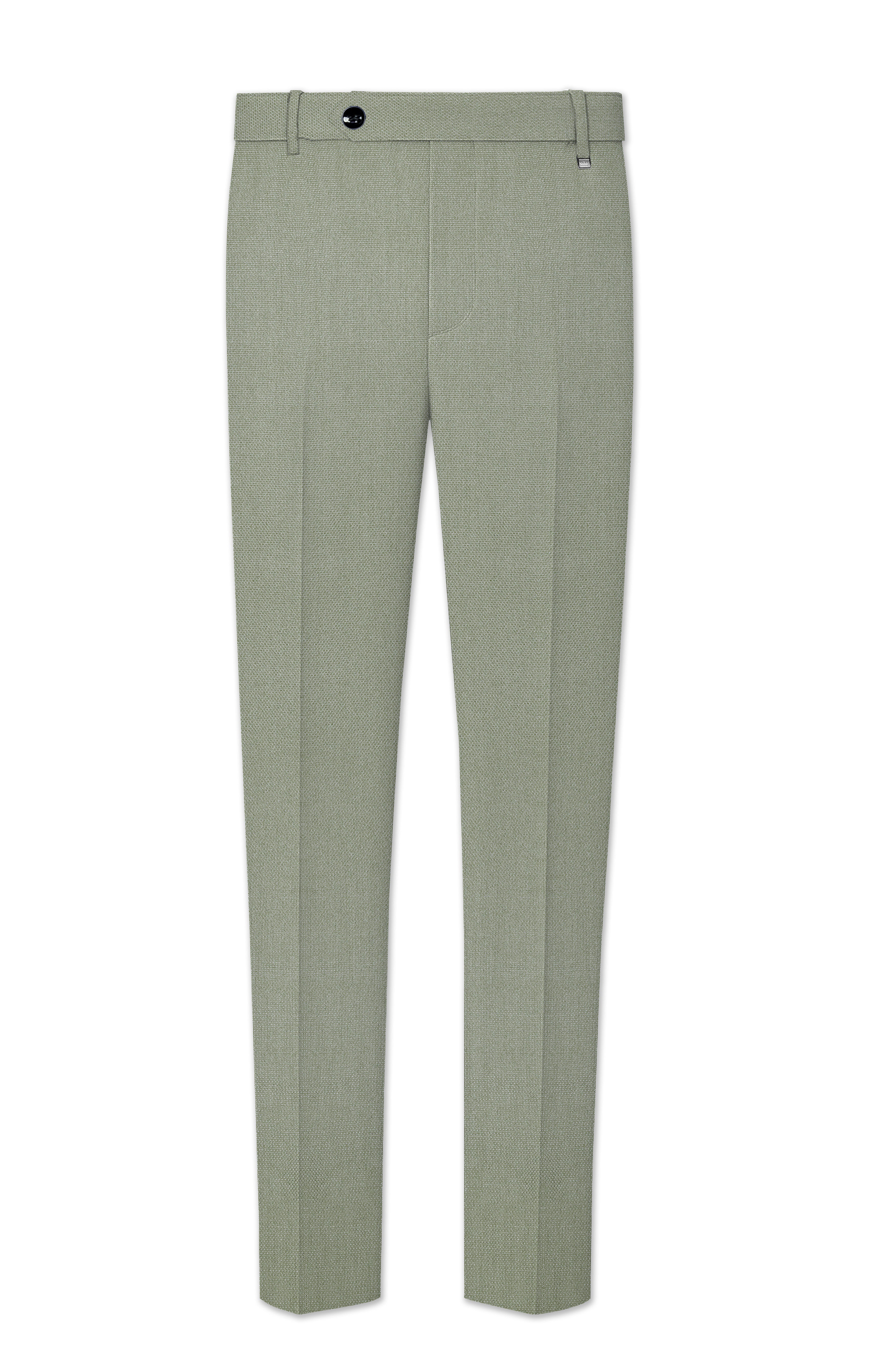 Sandstone Green Cross Placket Bandhgala Suit