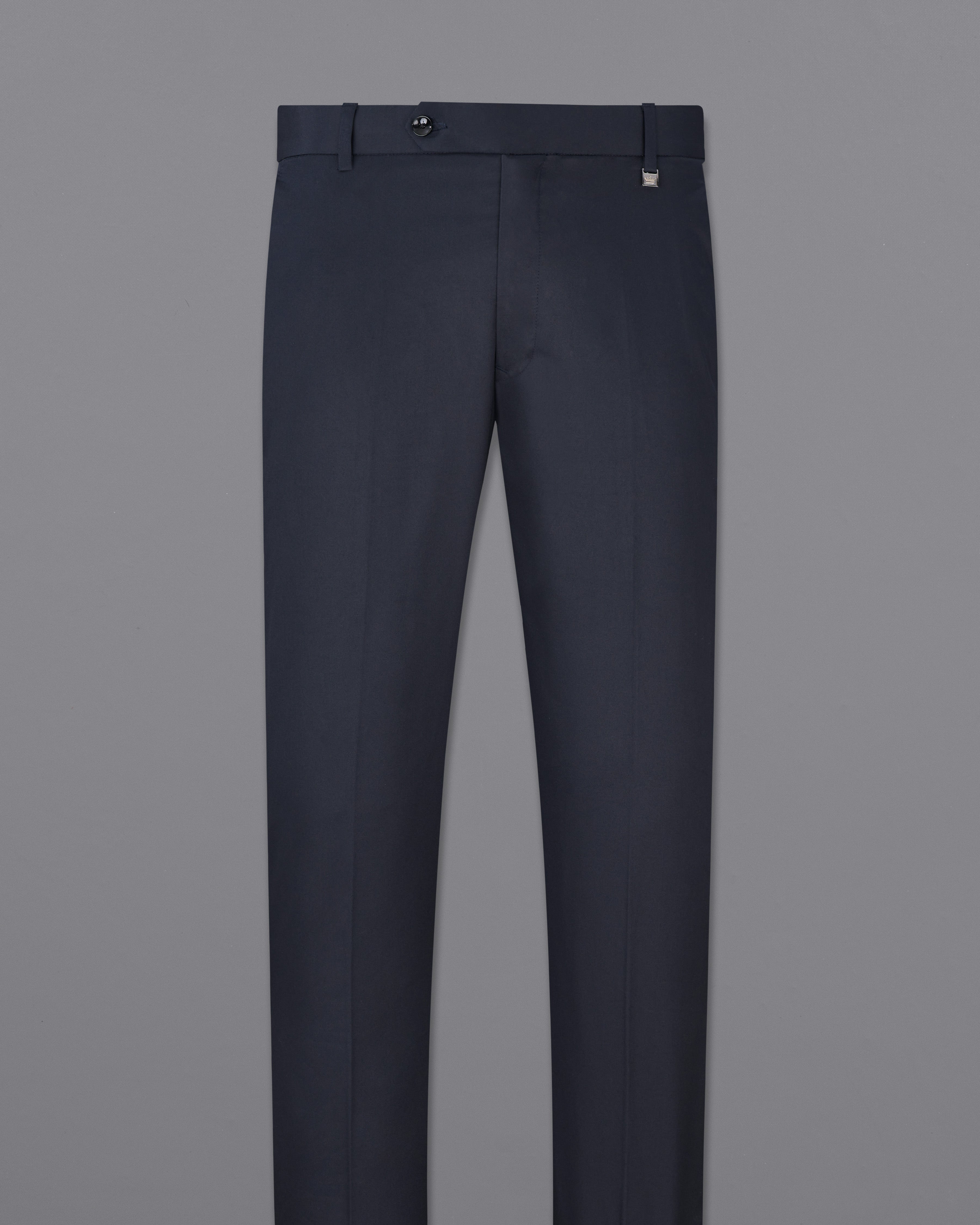 Thunder Blue with Brown Patch Work Premium Cotton Designer Suit