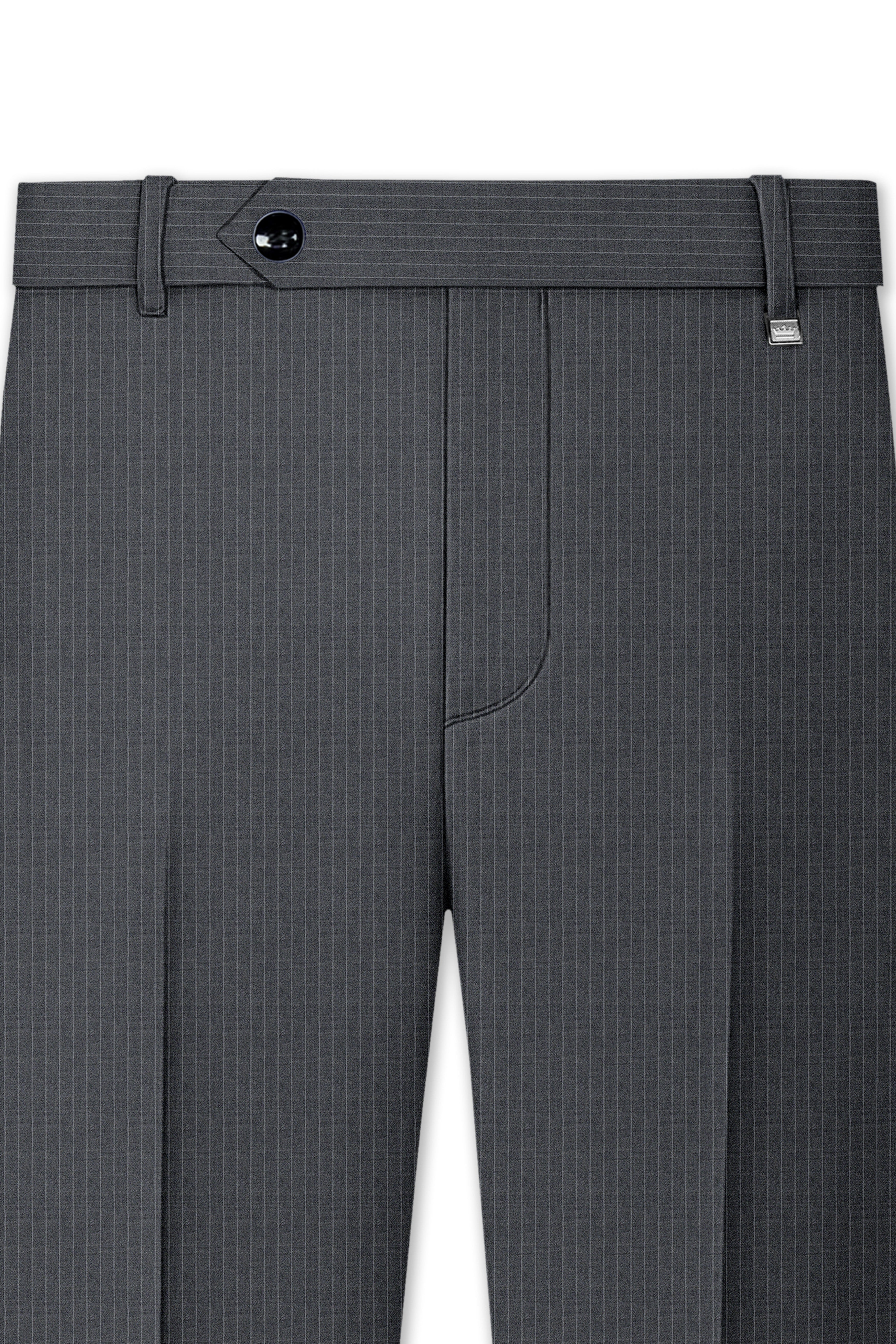 Ironside Gray Striped Single Breasted Suit