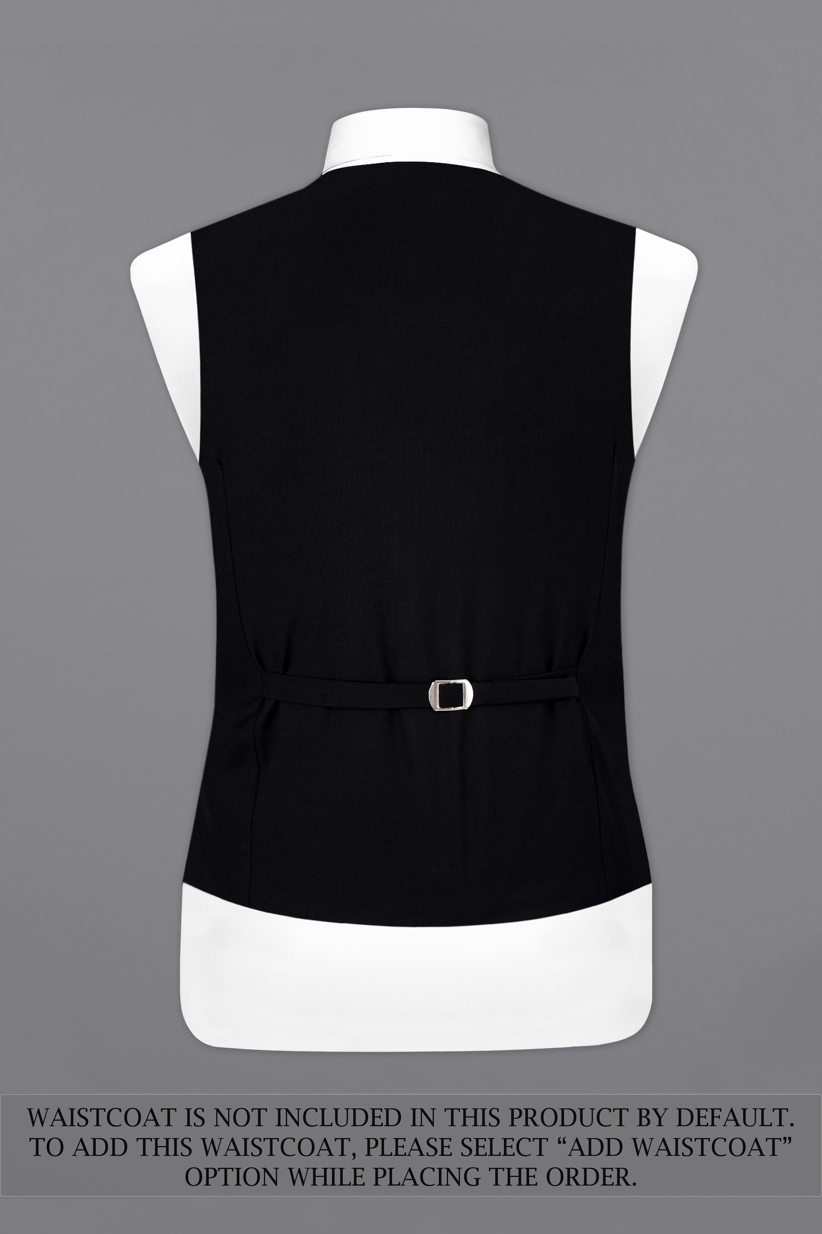Noirex-Korean Black ( The Best Black We Have ) with Gray 4-Way Stretch Single Breasted Designer Suit