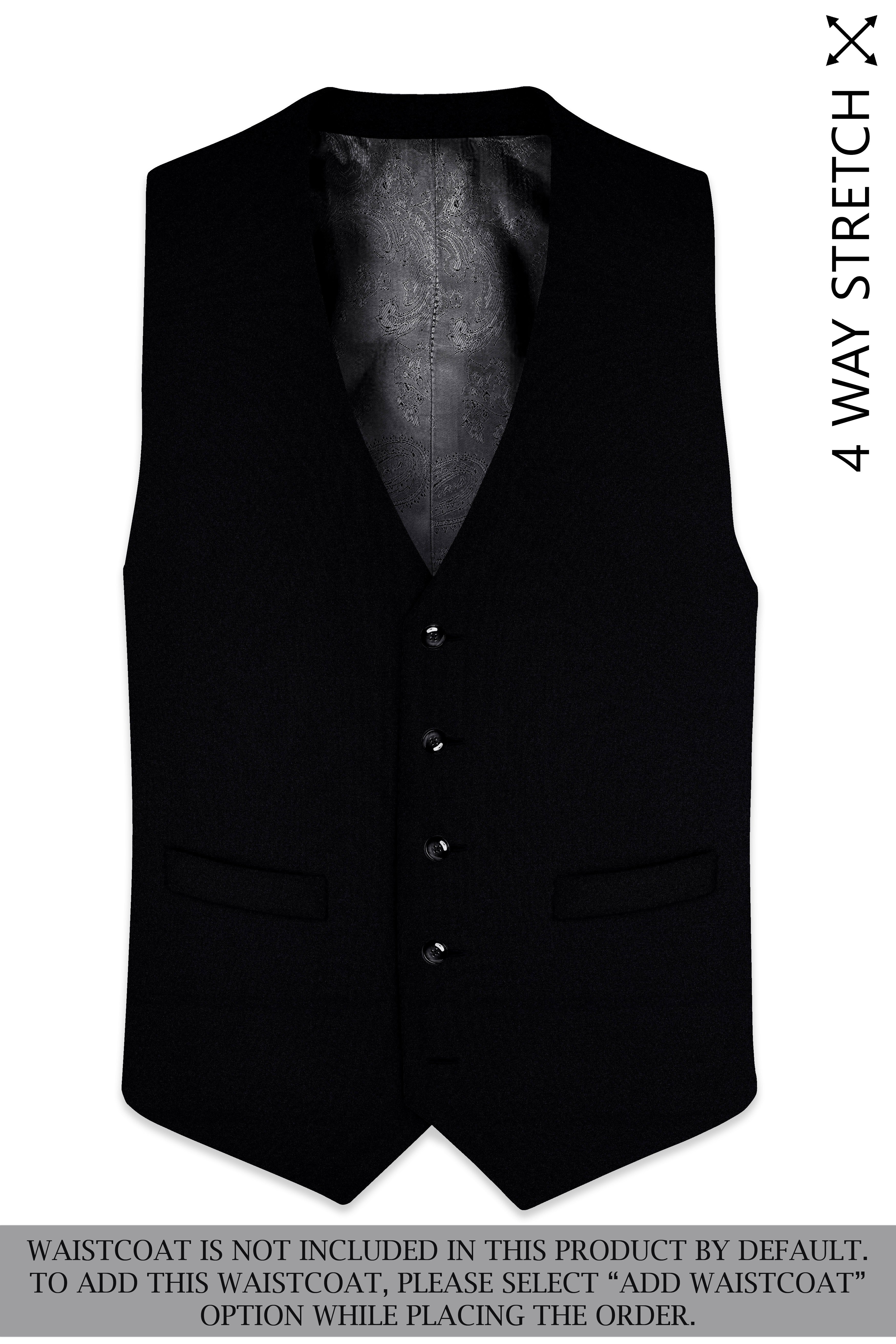 Noirex-Korean Black ( The Best Black We Have ) 4-Way Stretch Single Breasted Suit