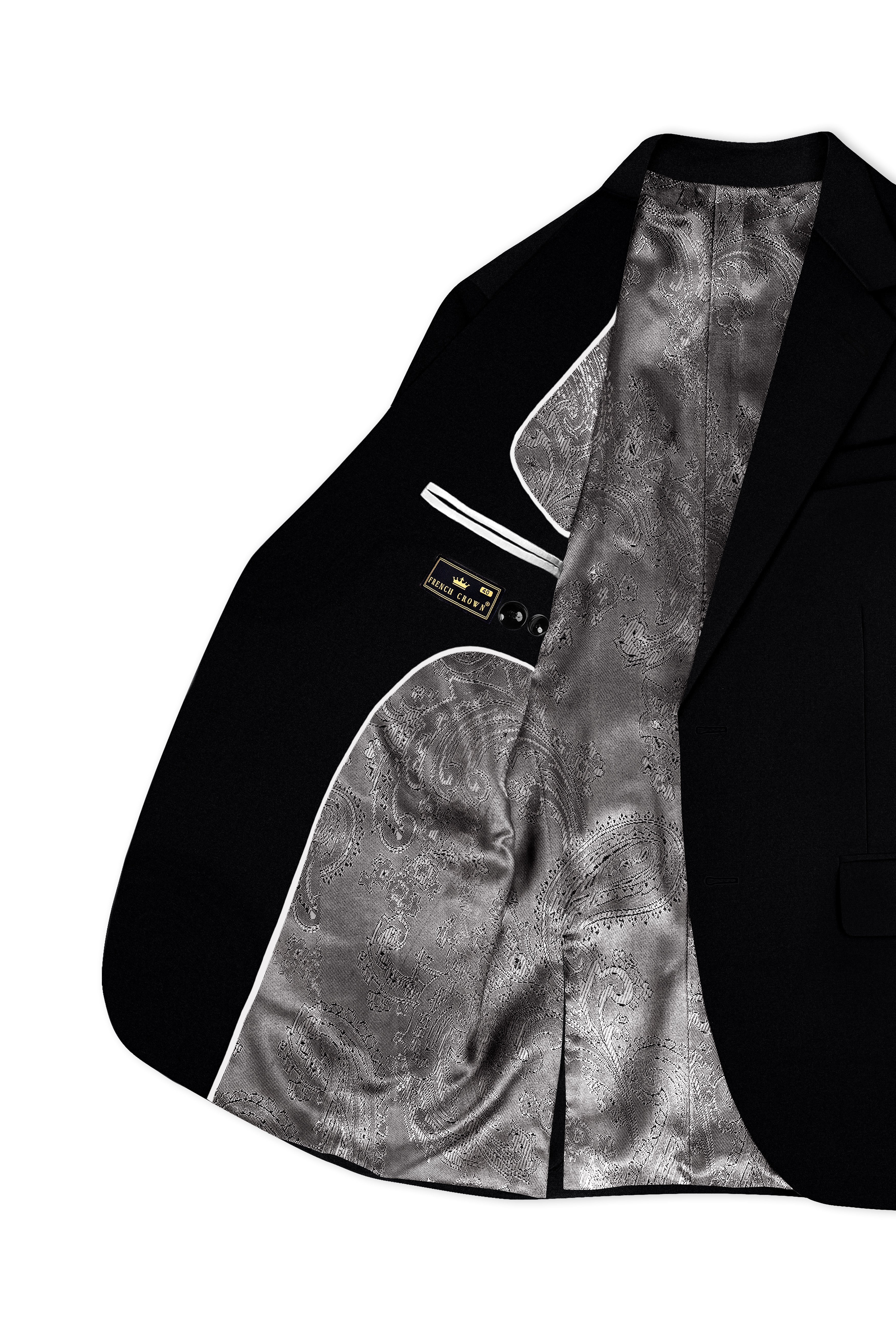 Noirex-Korean Black ( The Best Black We Have ) 4-Way Stretch Single Breasted Suit