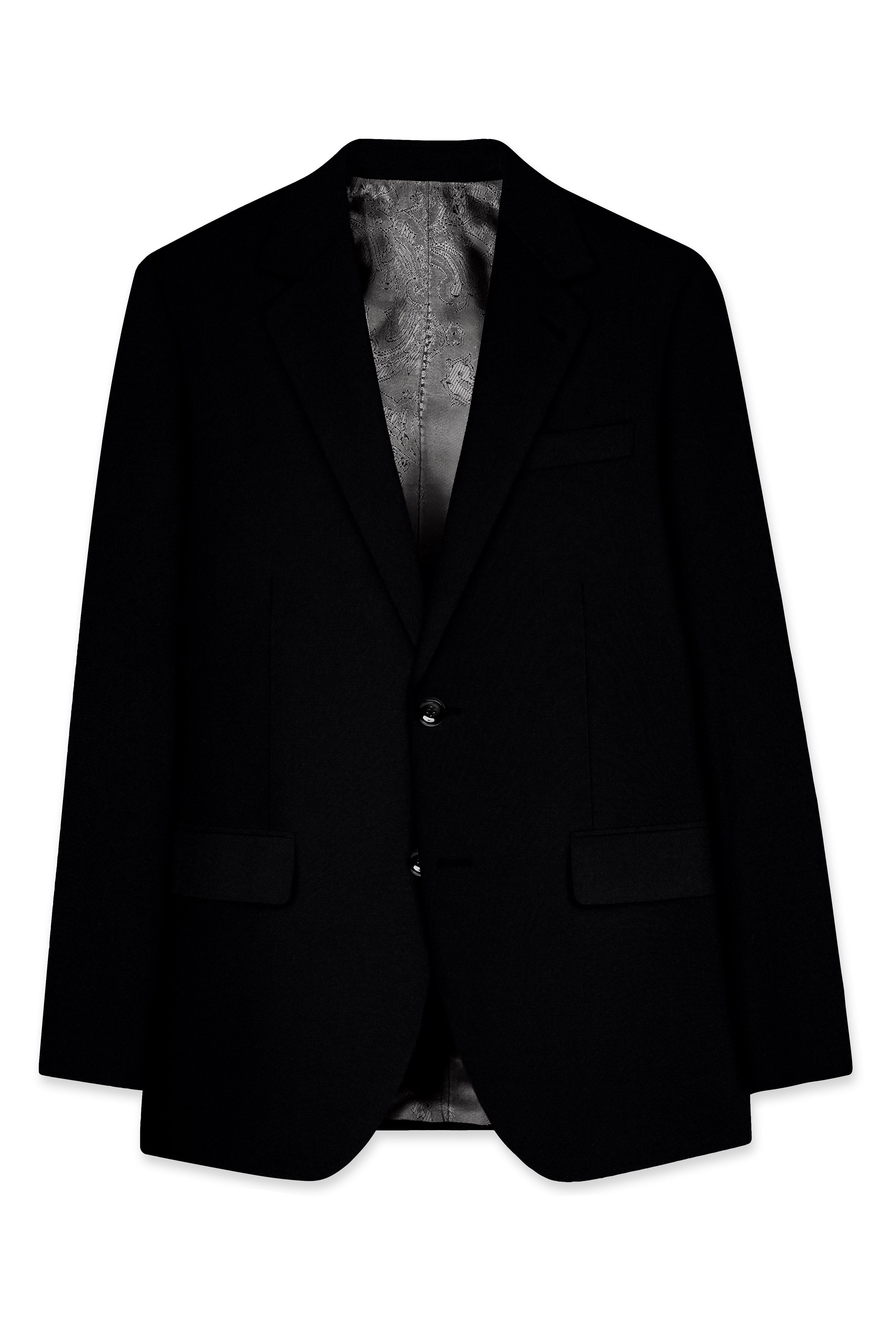 Noirex-Korean Black ( The Best Black We Have ) 4-Way Stretch Single Breasted Blazer
