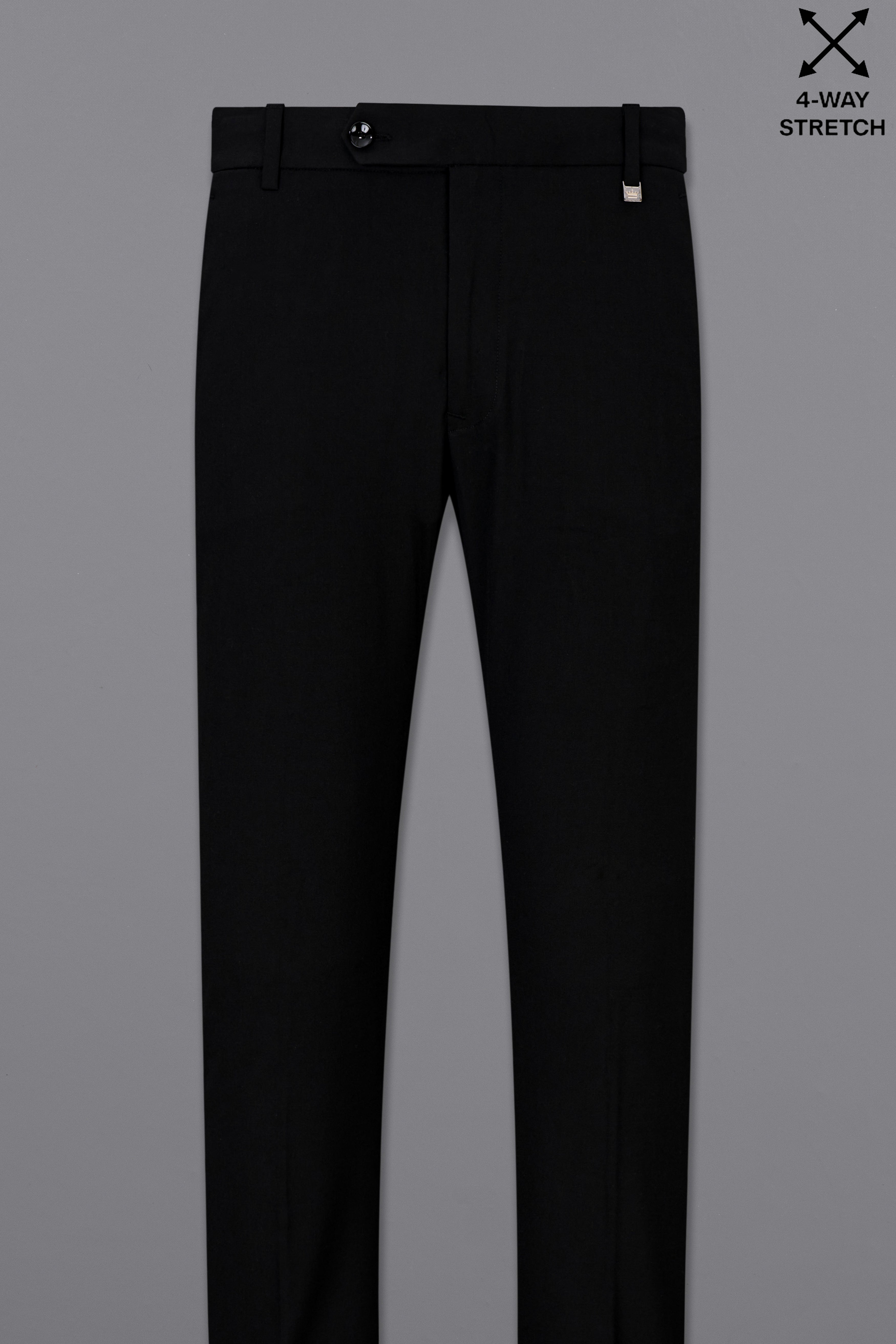 Noirex-Korean Black ( The Best Black We Have ) 4-Way Stretch Bandhgala Designer Suit