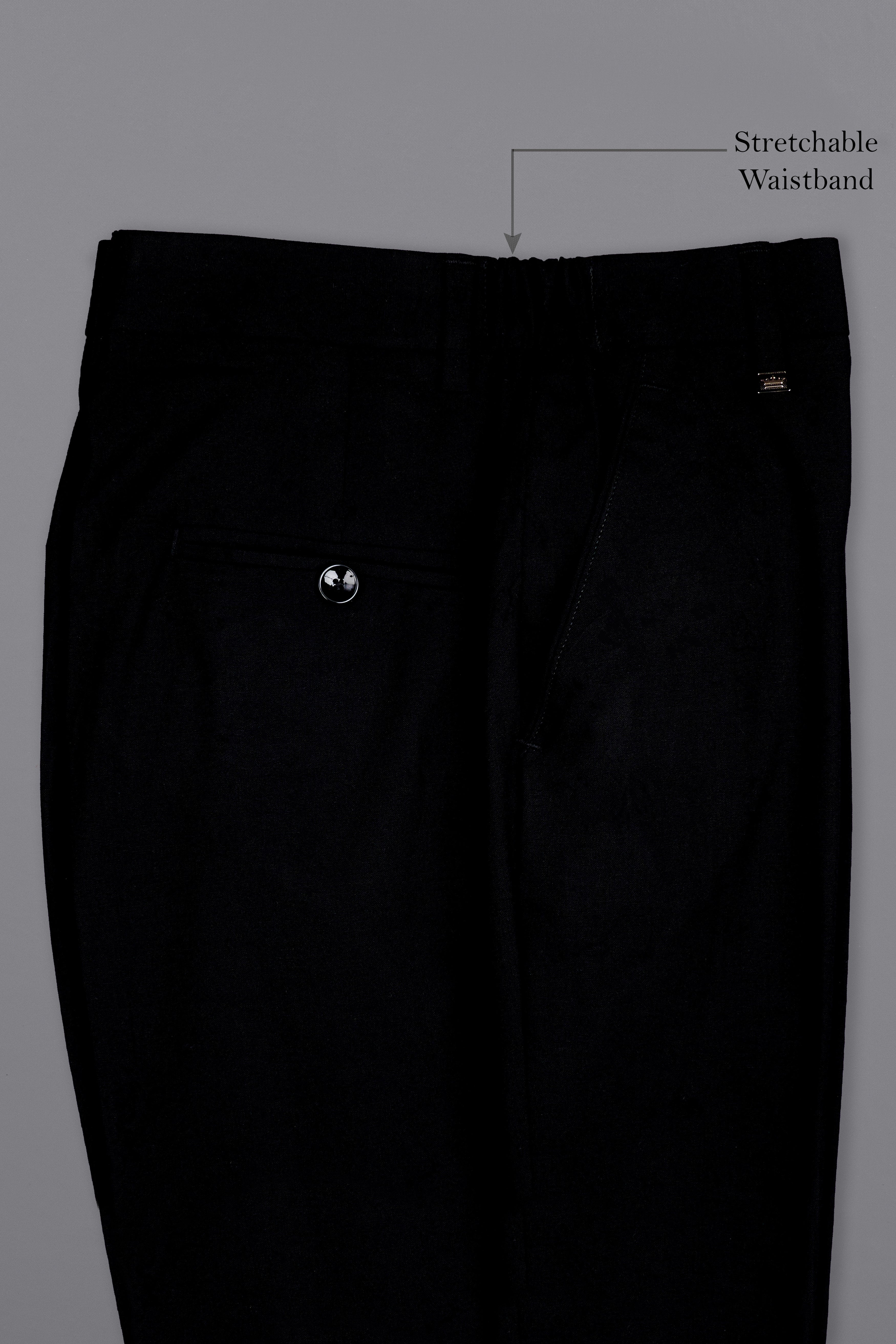 Noirex-Korean Black ( The Best Black We Have ) 4-Way Stretch Bandhgala Designer Suit