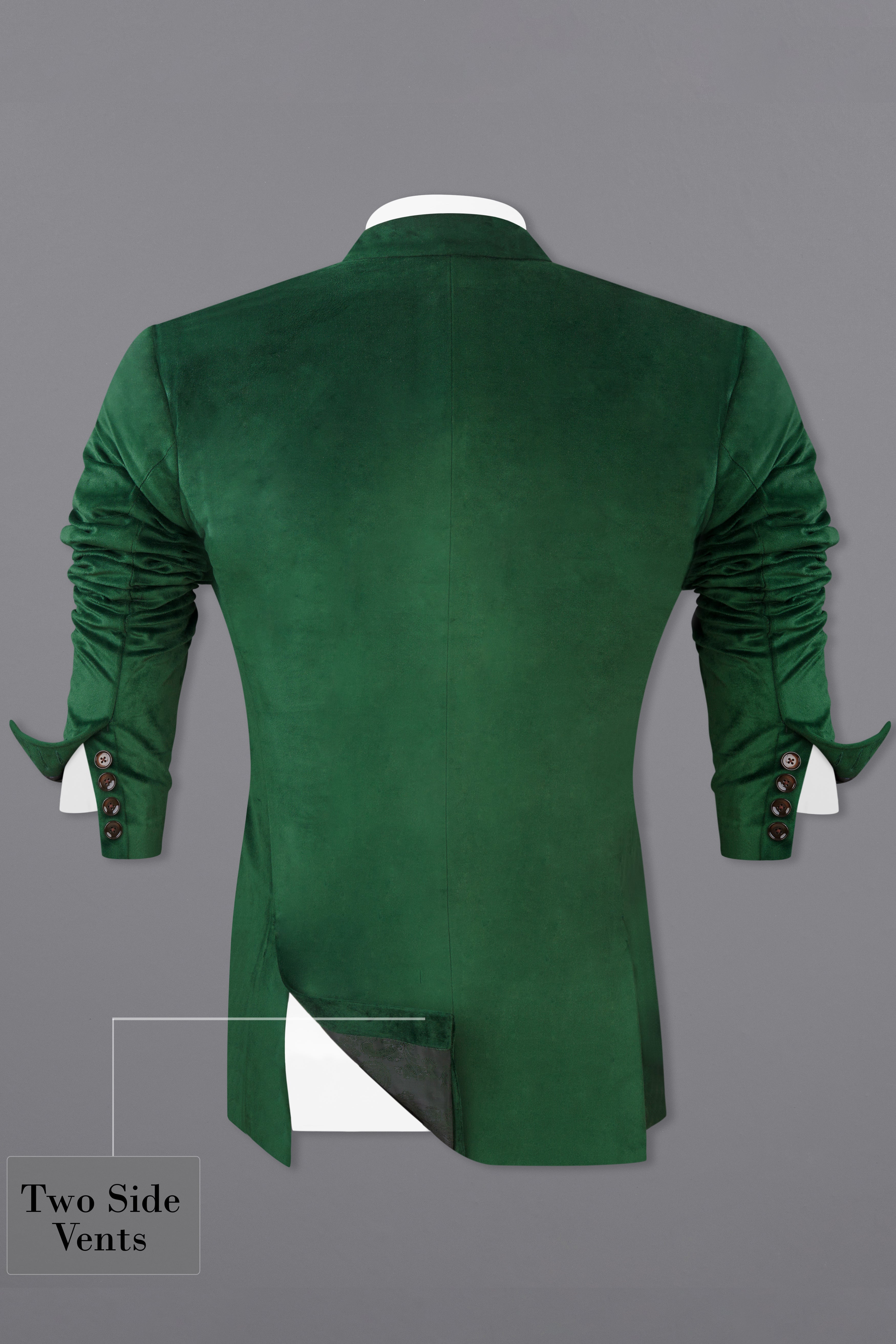 Phthalo Green Double Breasted Velvet Suit