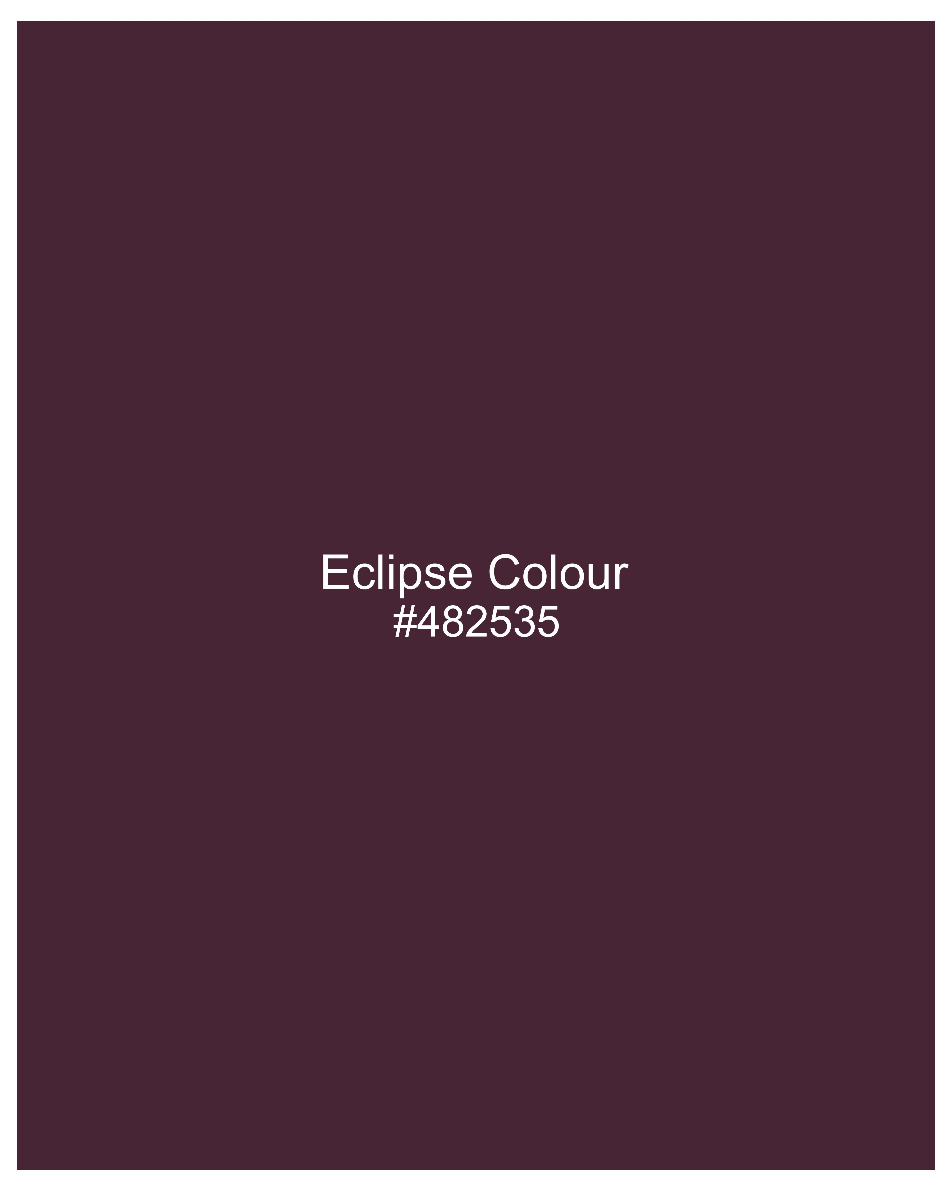 Eclipse Purple Bandhgala Velvet Suit