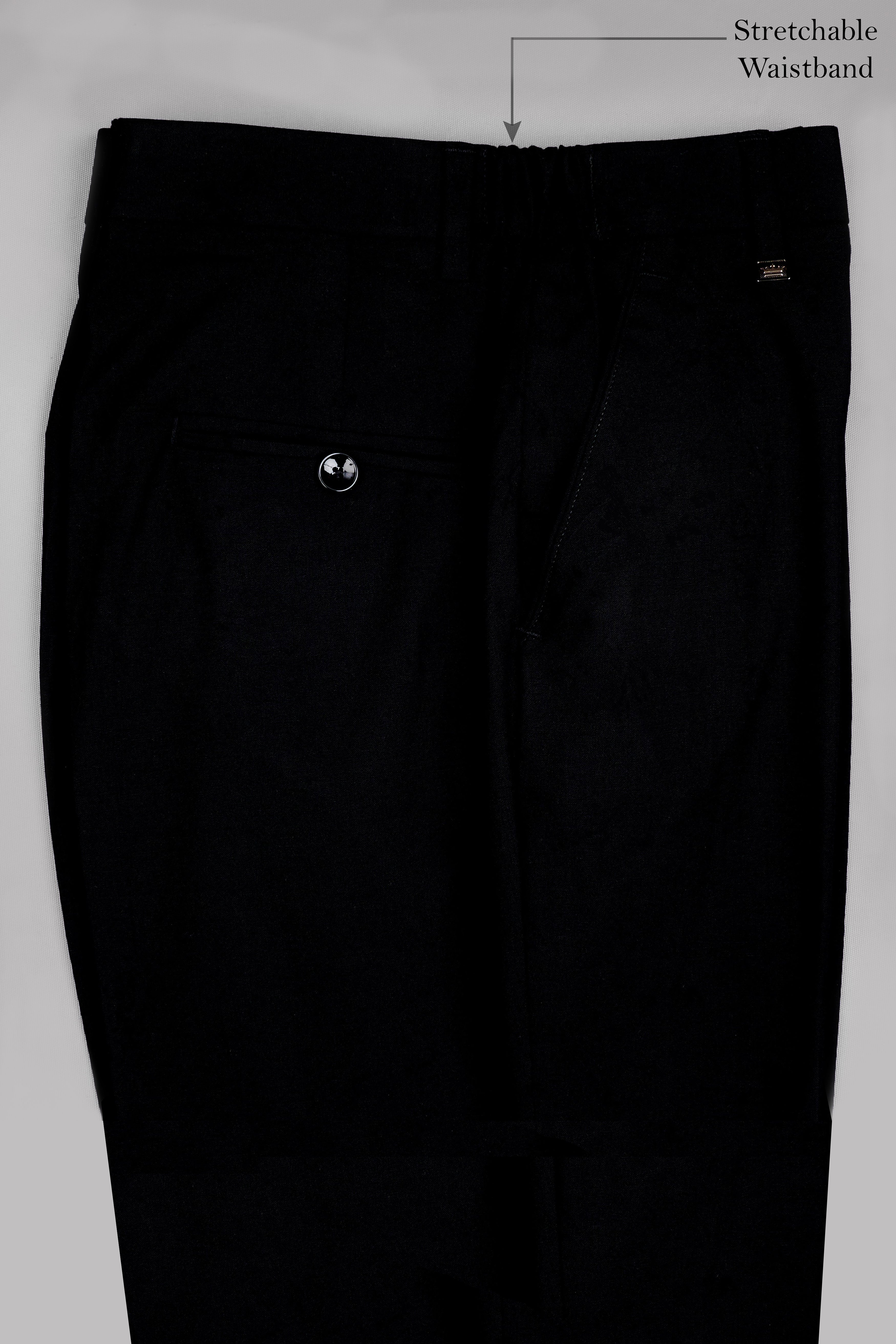 Korean Black (The Best Black We Have) 4-Way Stretch Tuxedo Designer Suit
