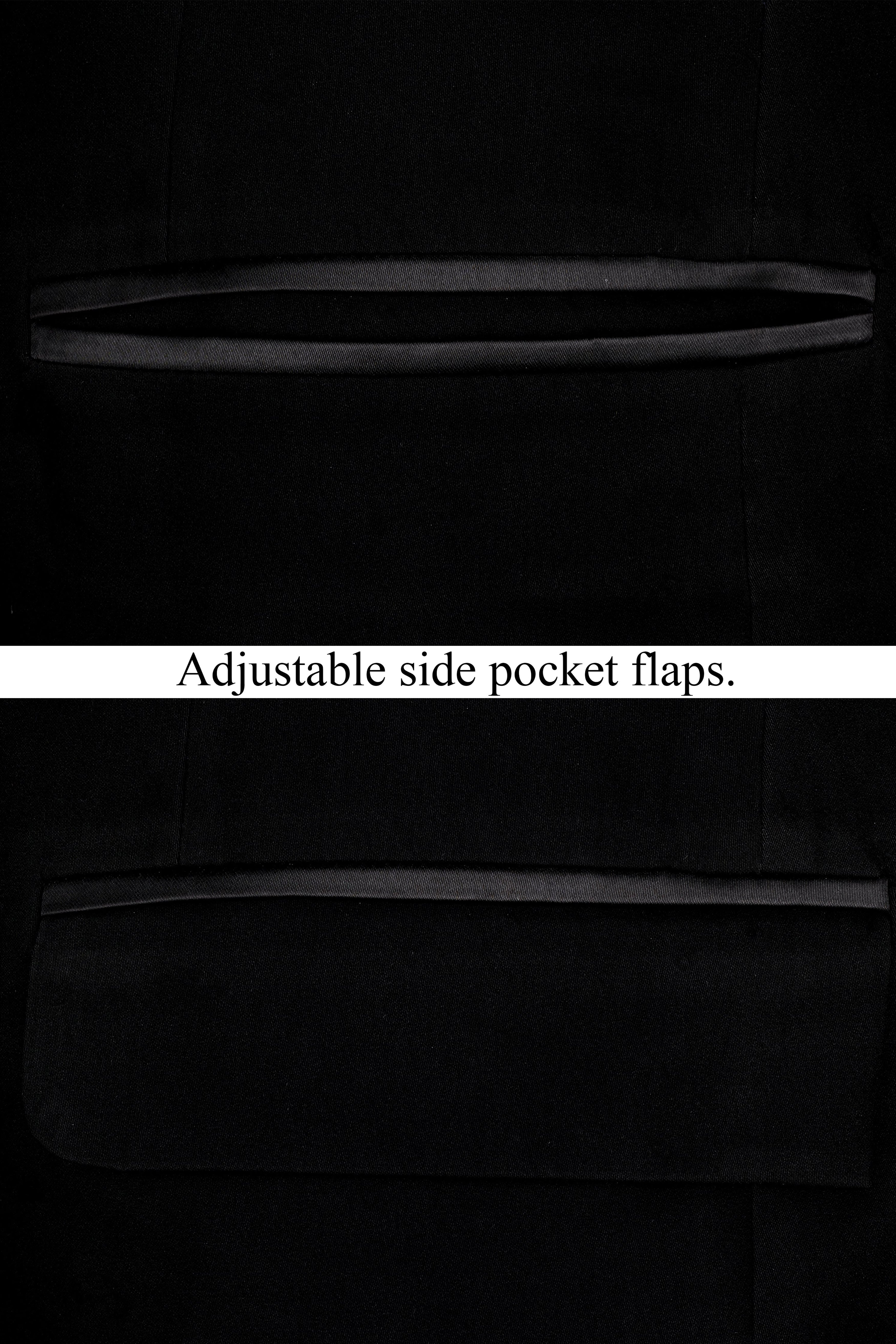 Korean Black (The Best Black We Have) 4-Way Stretch Tuxedo Designer Suit