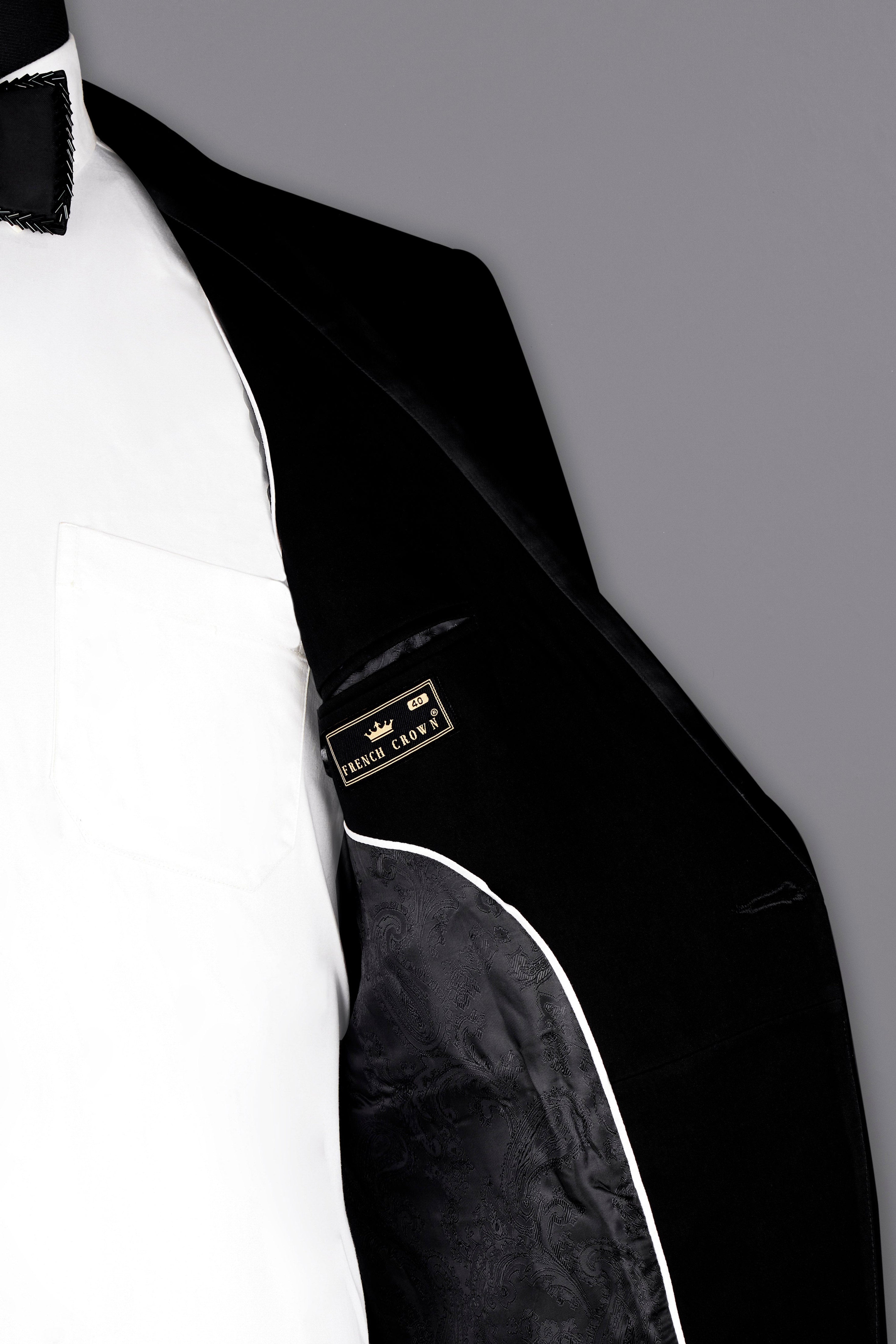 Korean Black (The Best Black We Have) 4-Way Stretch Tuxedo Designer Suit