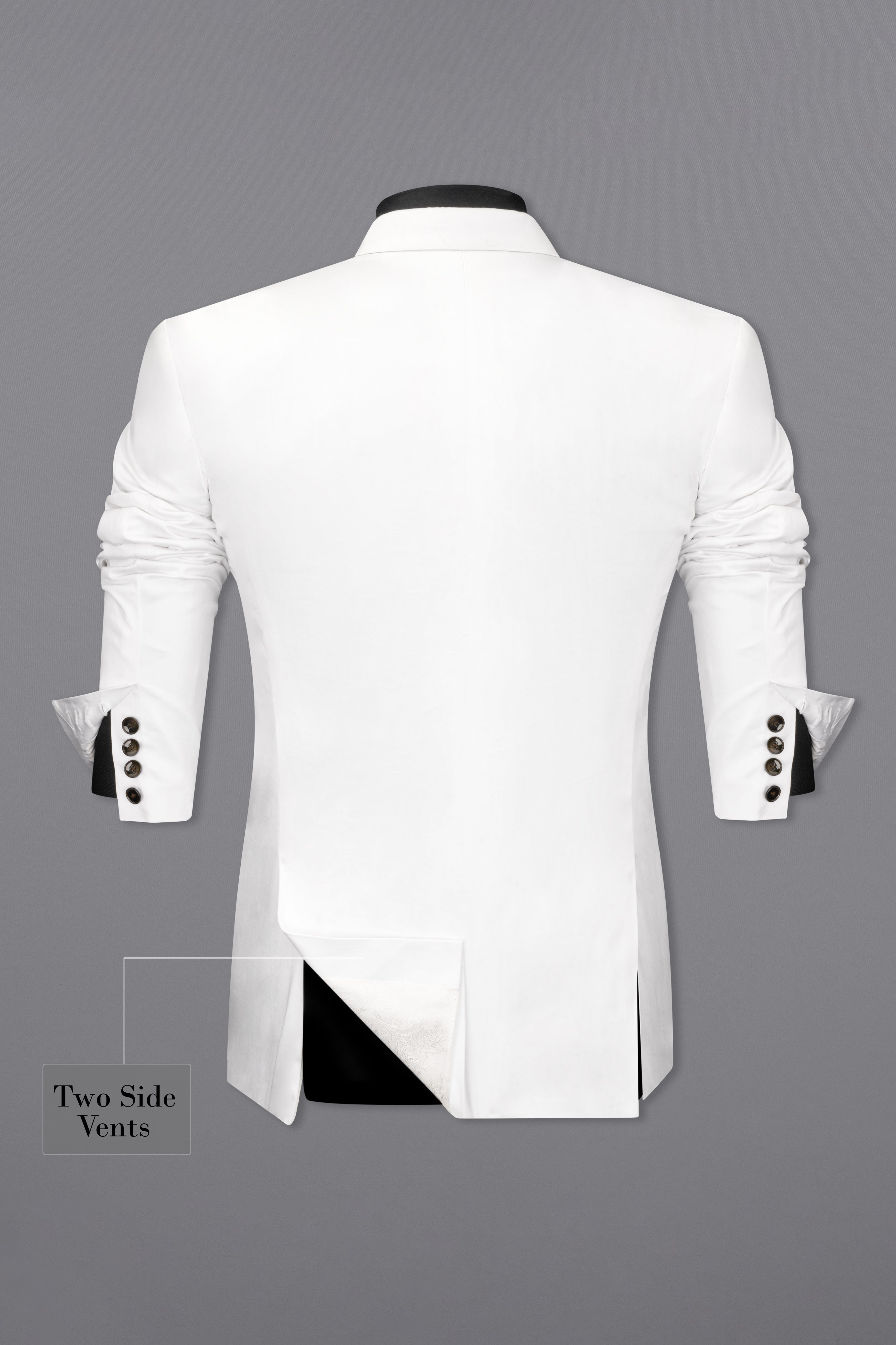 Bright White Solid Stretchable Premium Cotton traveler Suit