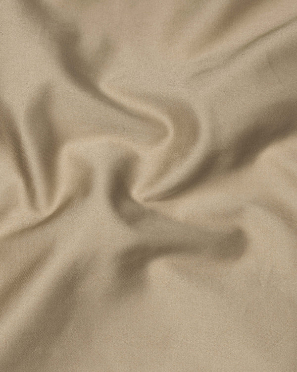 Quicksand Brown Stretchable Premium Cotton traveler Suit