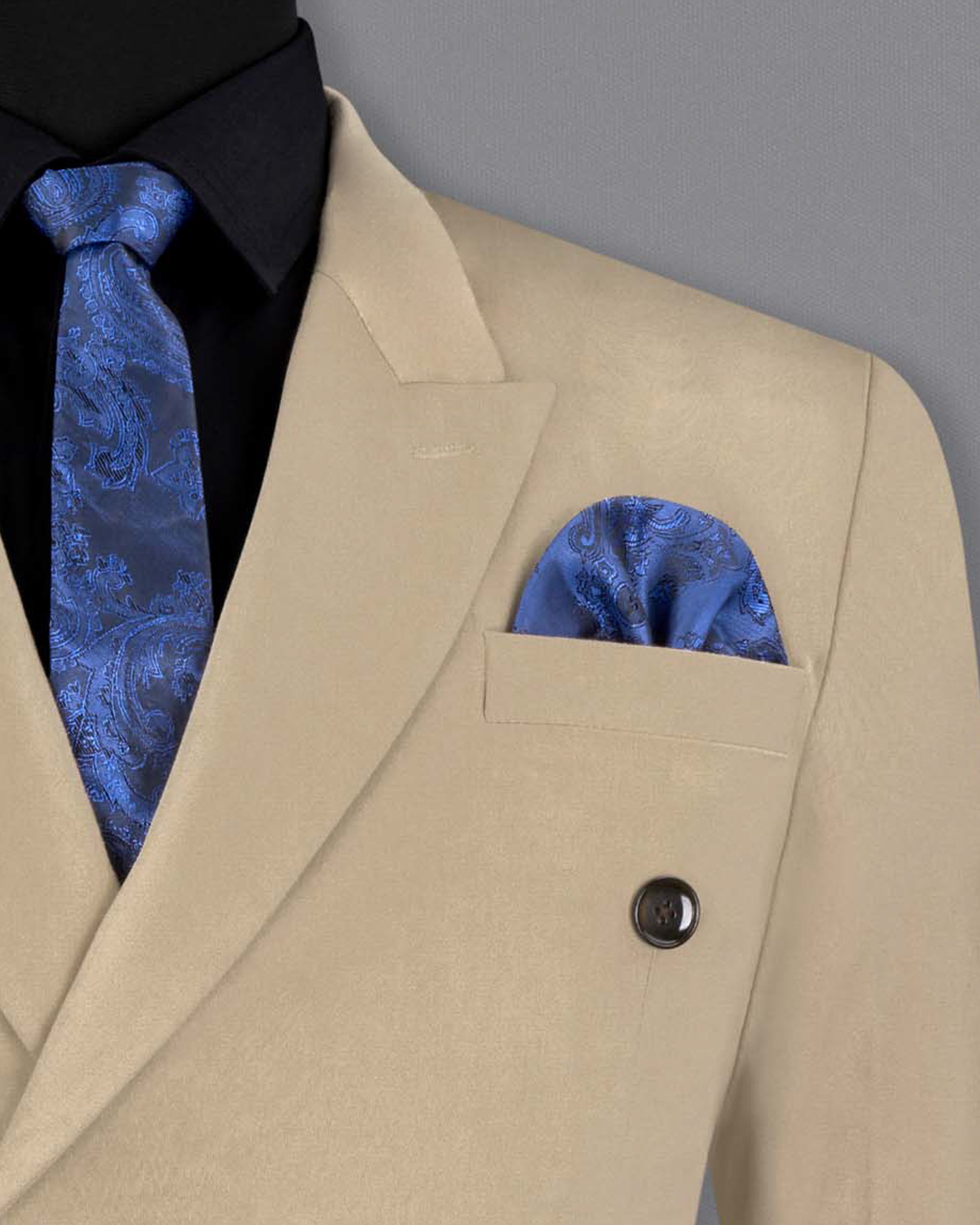 Quicksand Brown Stretchable Double Breasted Premium Cotton traveler Suit ST2653-DB-36,ST2653-DB-38,ST2653-DB-40,ST2653-DB-42,ST2653-DB-44,ST2653-DB-46,ST2653-DB-48,ST2653-DB-50,ST2653-DB-52,ST2653-DB-54,ST2653-DB-56,ST2653-DB-58,ST2653-DB-60